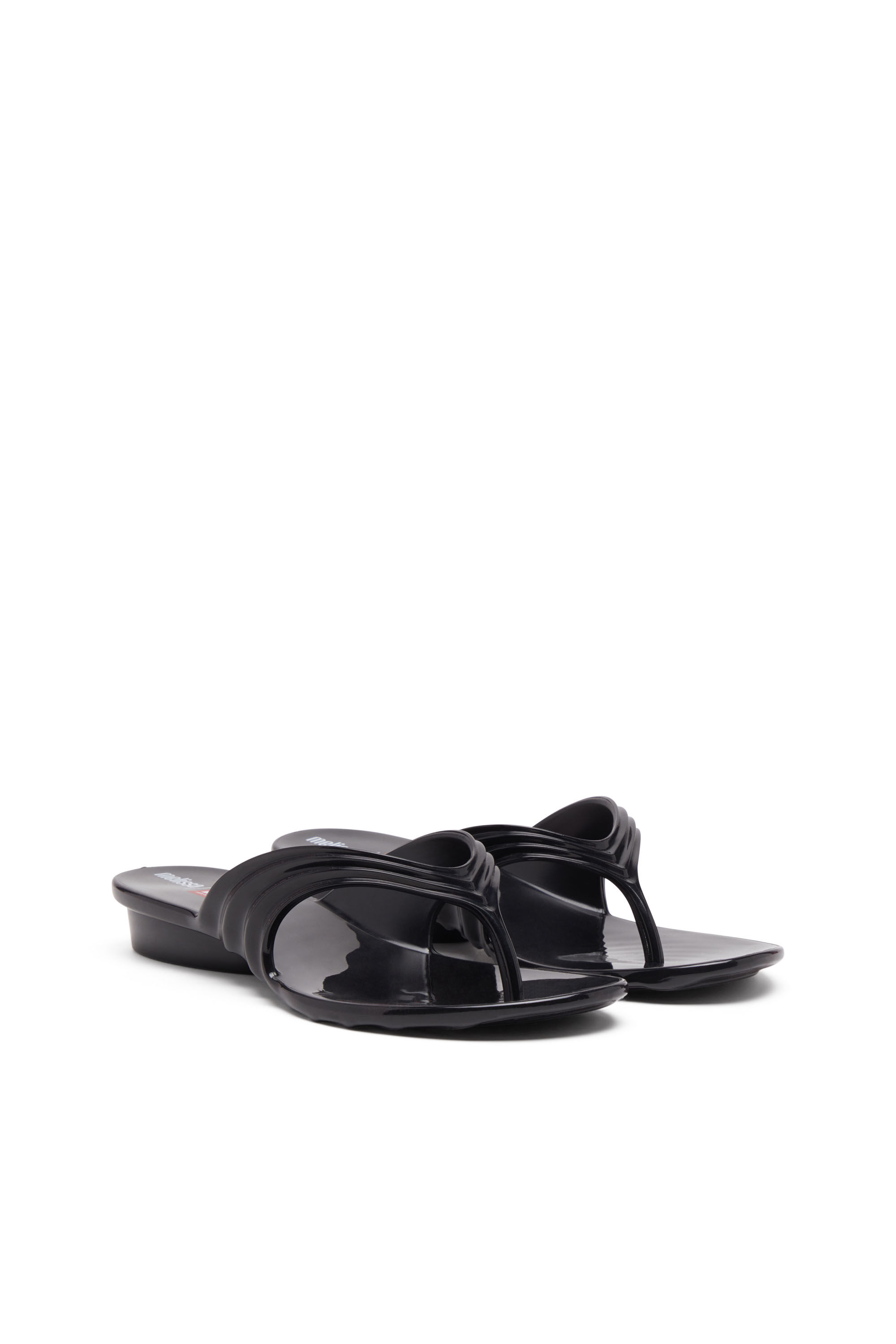 Women's Sculptural flip-flops in Melflex® | Black | Diesel