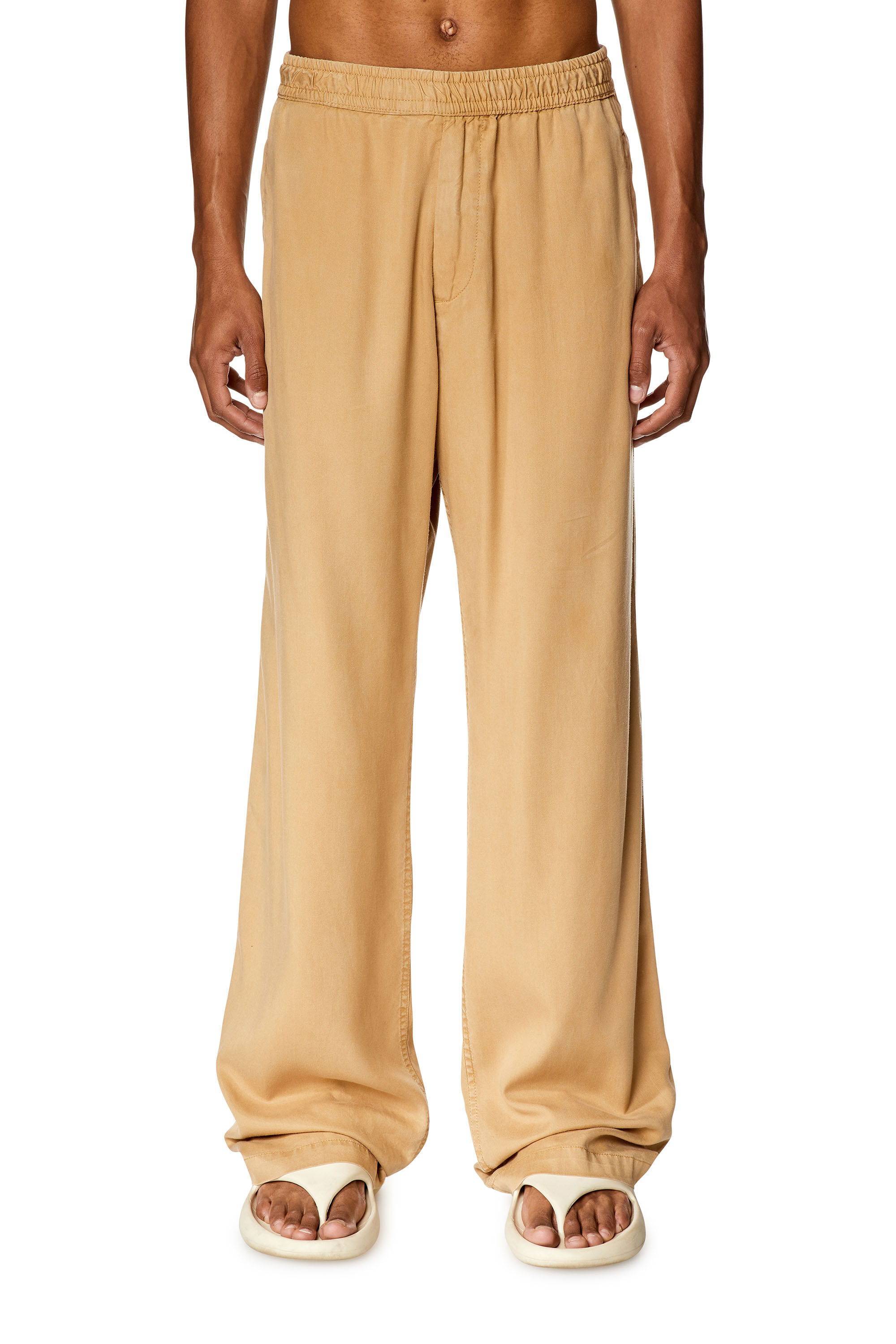Diesel - P-GOLD-SPORT, Man's Fluid pants in twill in Beige - 3