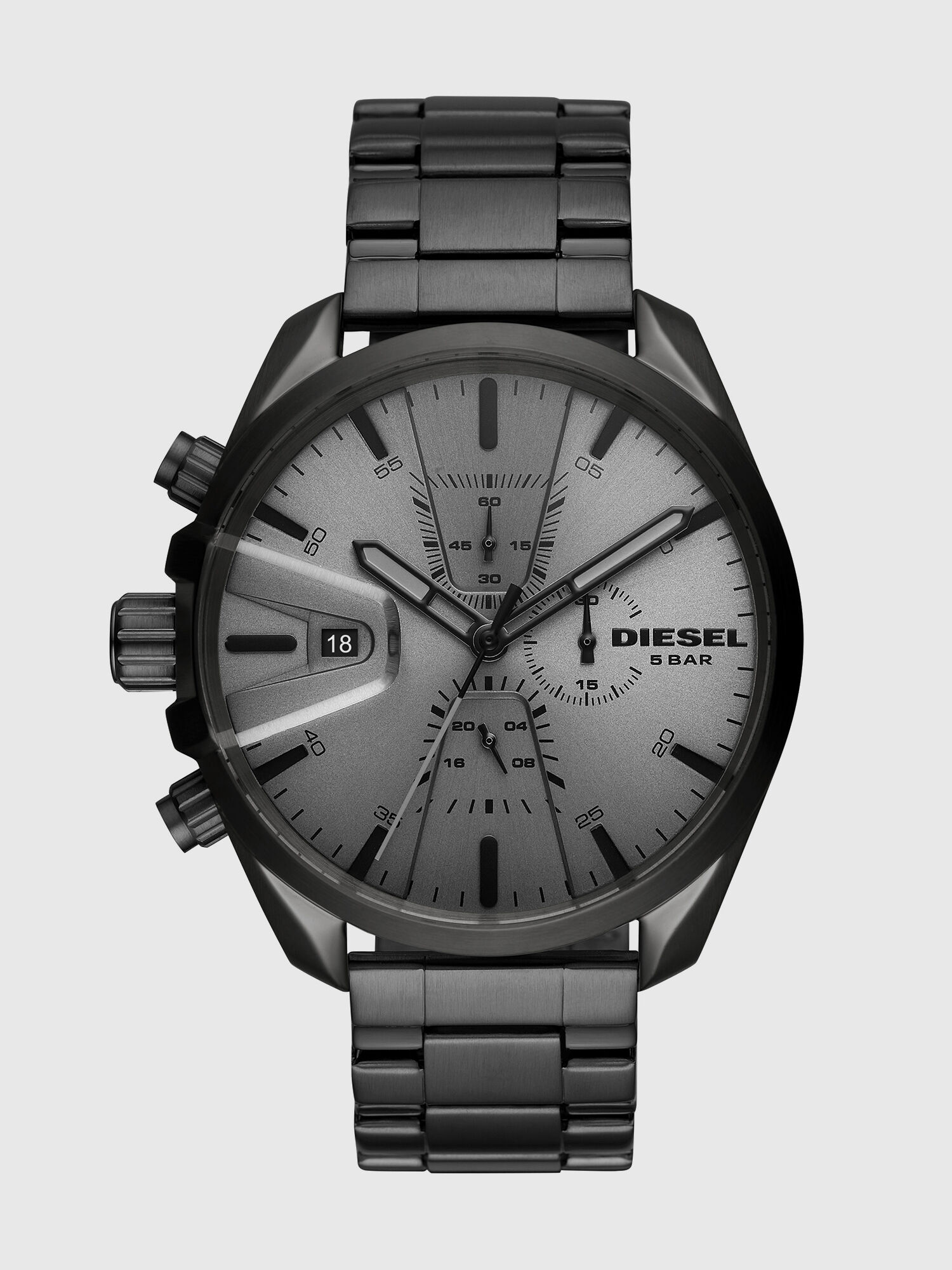DZ4484 Man Ms9 Chrono gray single link strap watch 47 mm Diesel