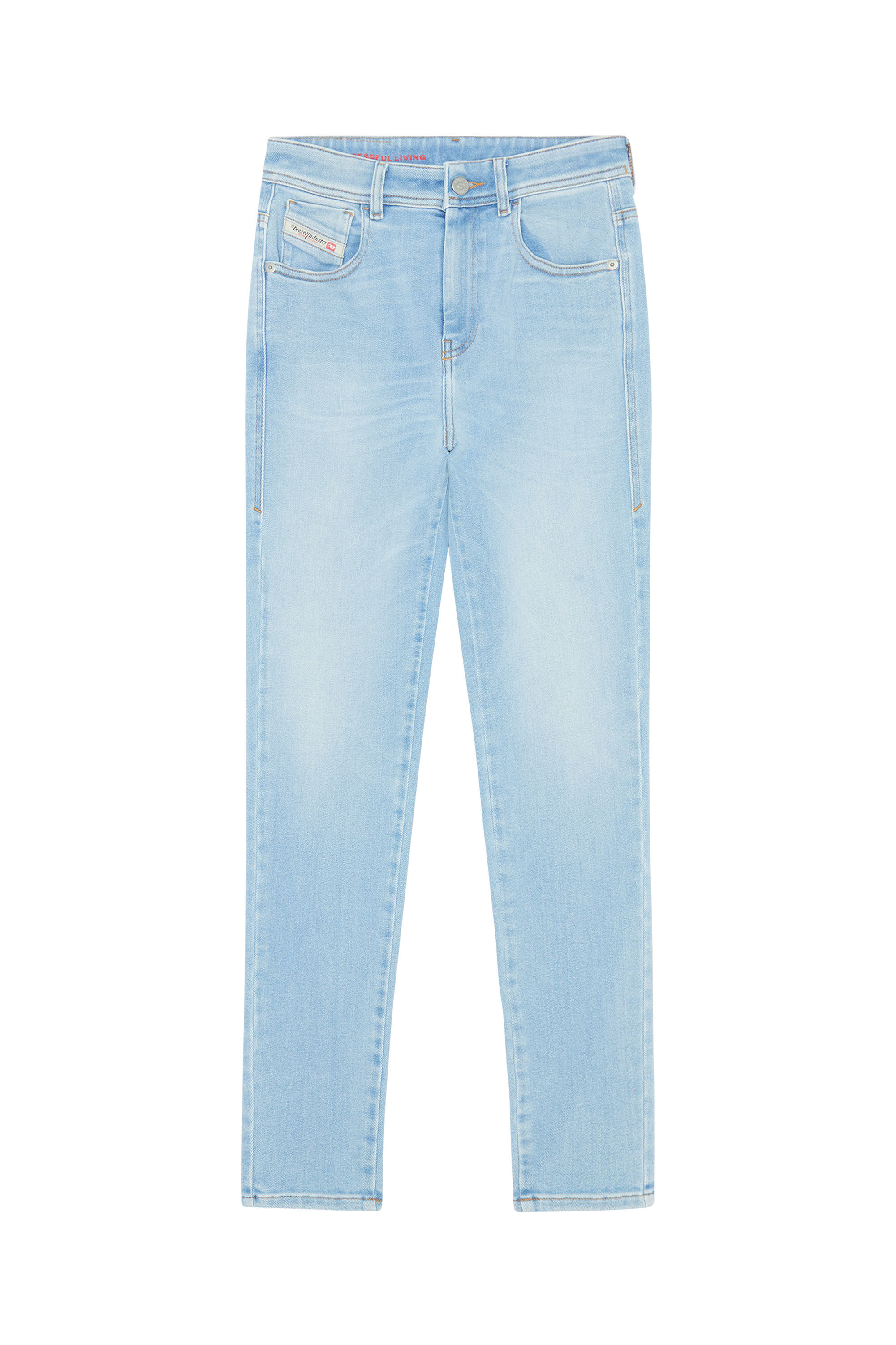 Diesel - 1984 Slandy-High 09E76 Super skinny Jeans, Light Blue - Image 2