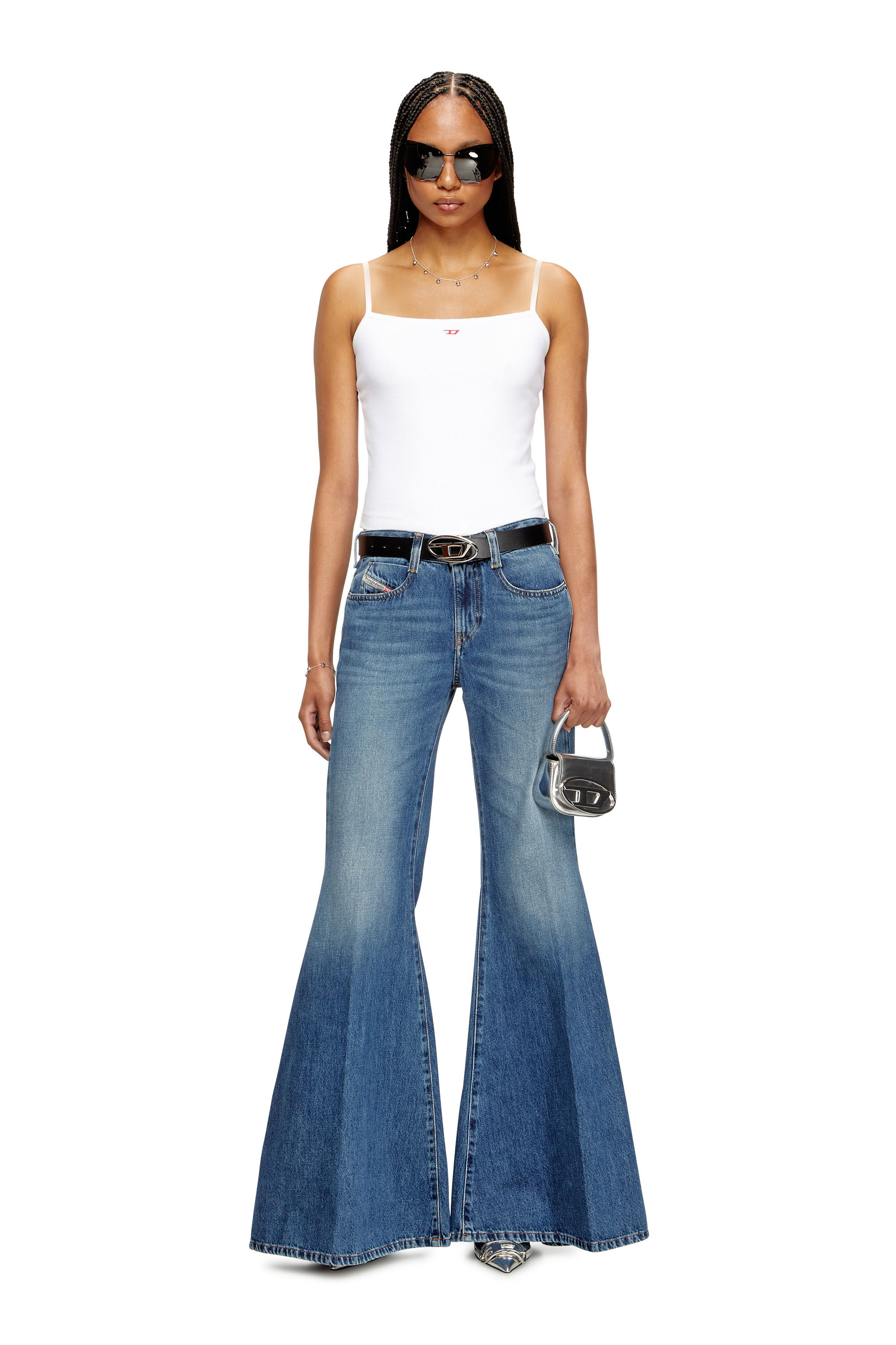 Women's Flare Jeans | Low Waist 1970 D-Bleess | Medium blue