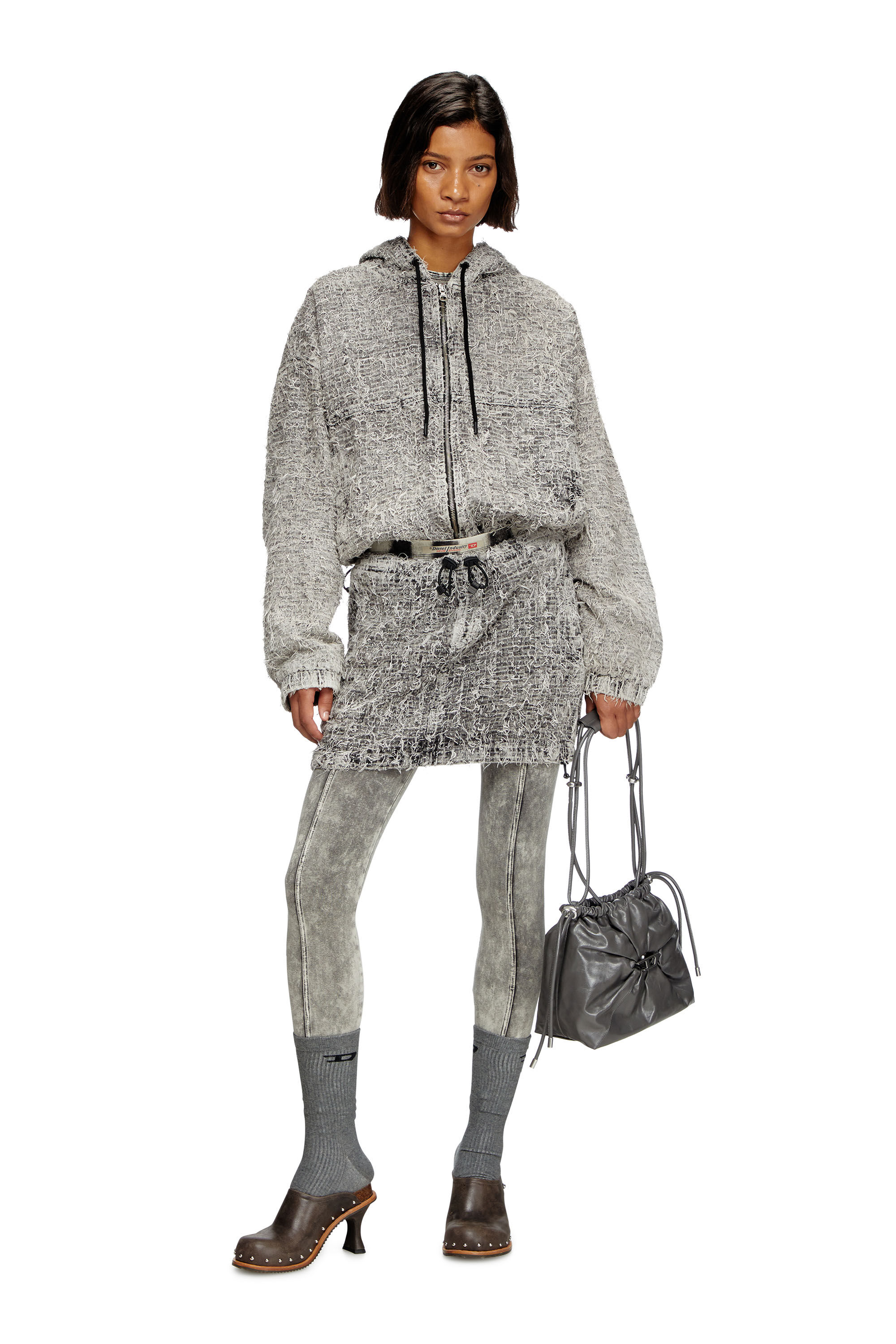 Women's Denim pullover in light bicolour denim | Blue | Diesel