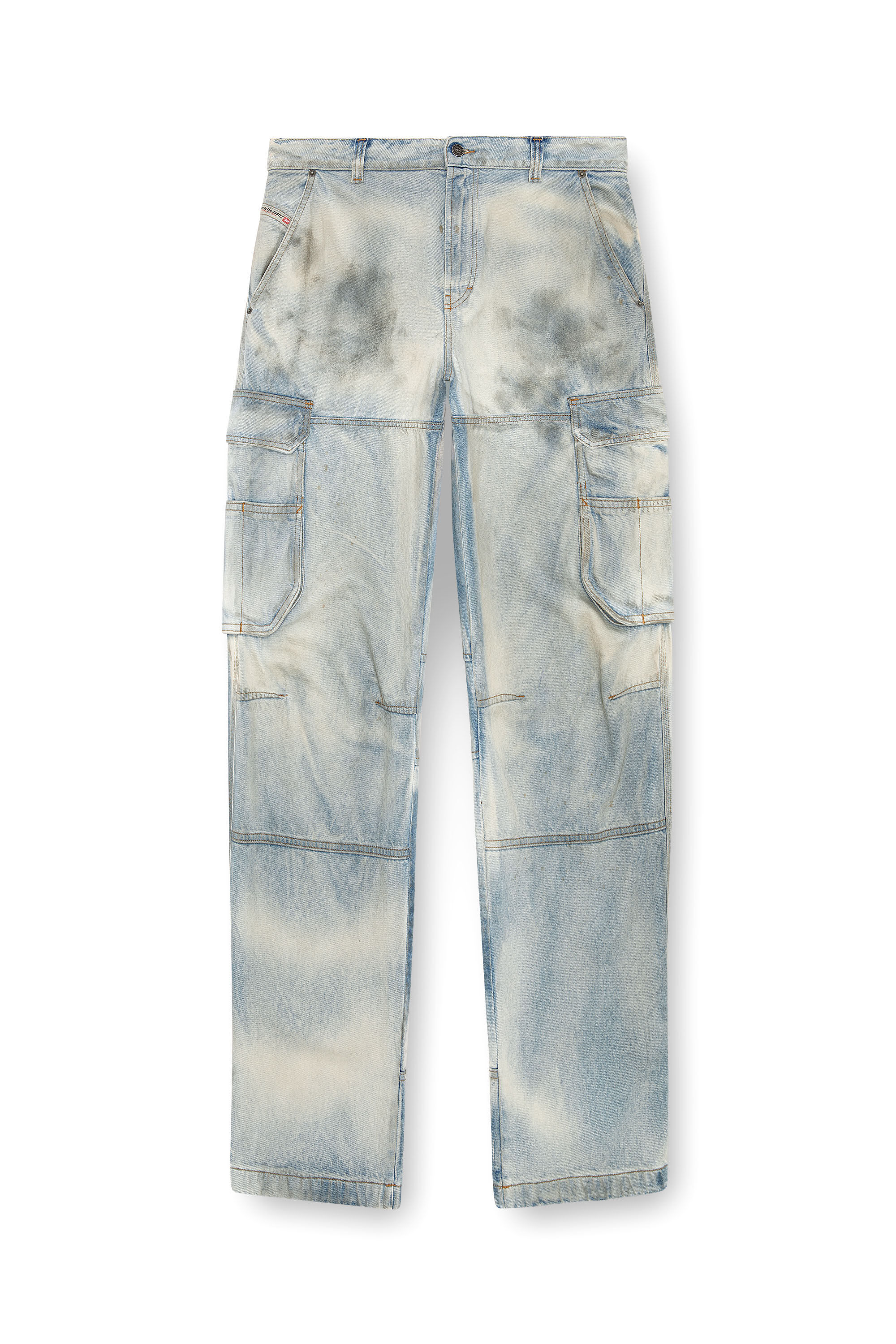 Diesel - Man's Relaxed Jeans D-Fish 0CBDJ, Light Blue - 2