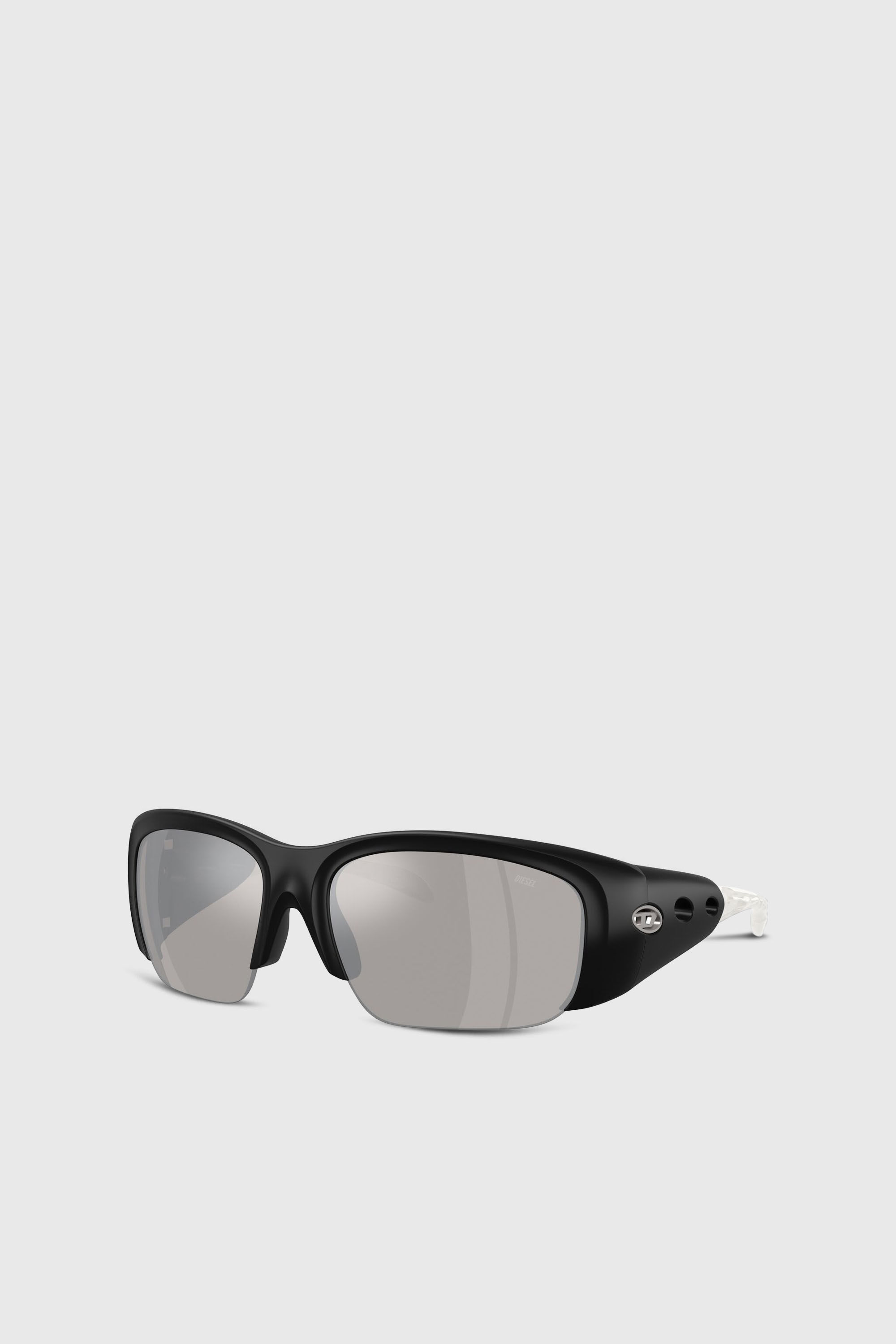 Diesel - 0DL3016U, Unisex's Wrap-around shape sunglasses in Black/Grey - 2
