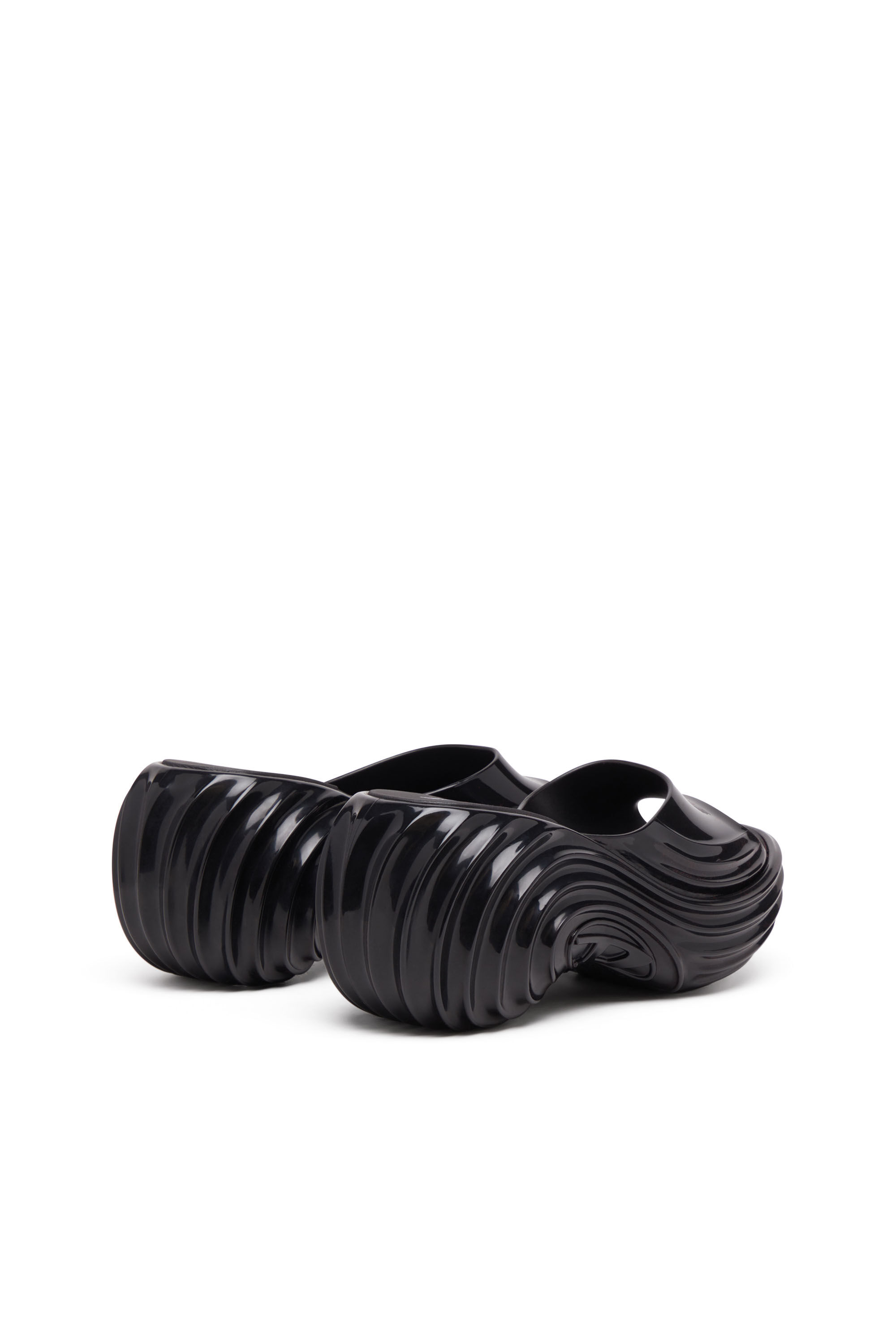 Women's Platform mule in Melflex® | Black | Diesel