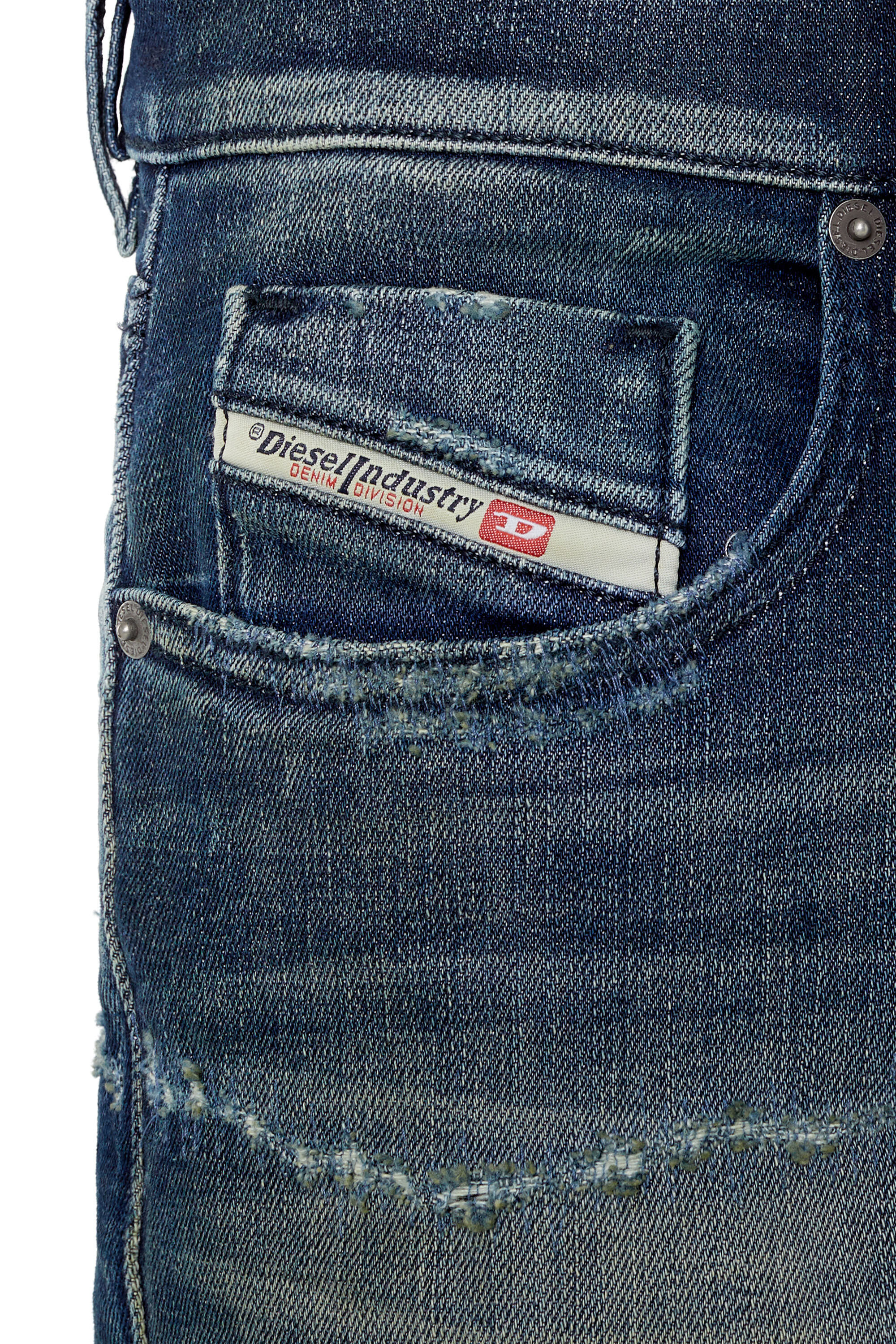 Diesel - 2019 D-Strukt 09F57 Slim Jeans, Dark Blue - Image 6