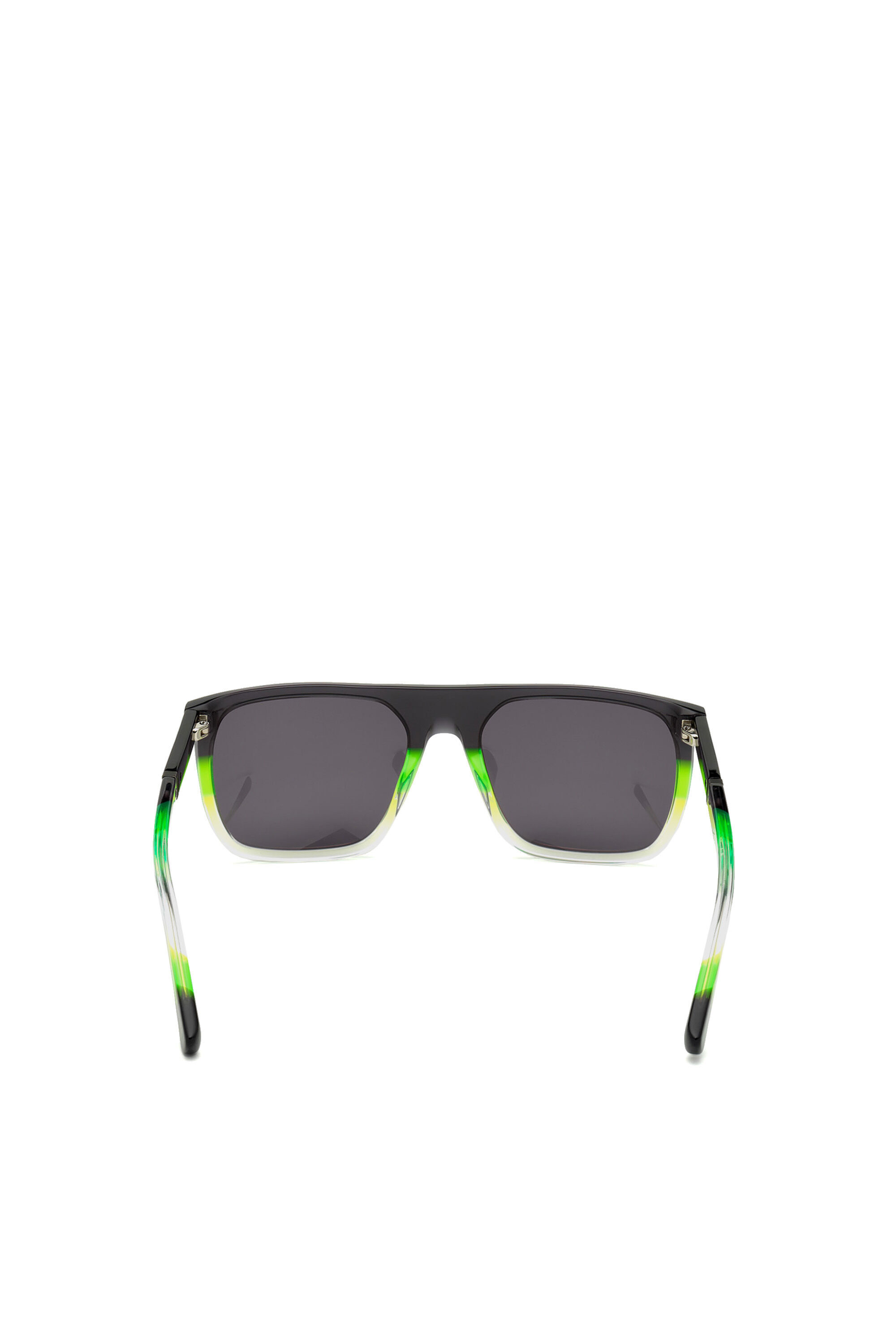 Diesel - DL0299, Man's Sunglasses with squared acetate shape in Black/Green - 3
