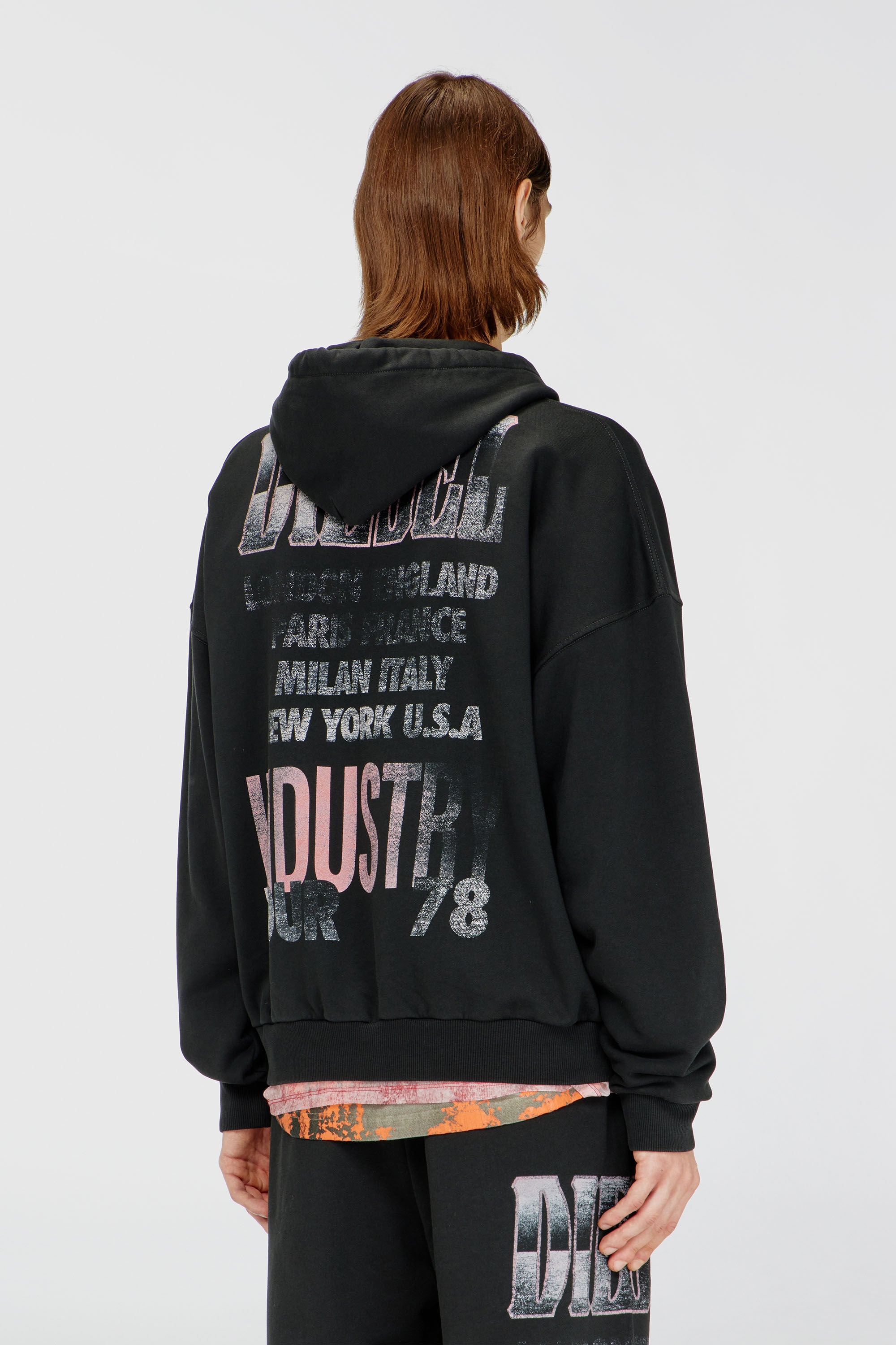 Diesel - S-WILL-ZIP, Man's Zip-up hoodie with concert graphics in null - 4