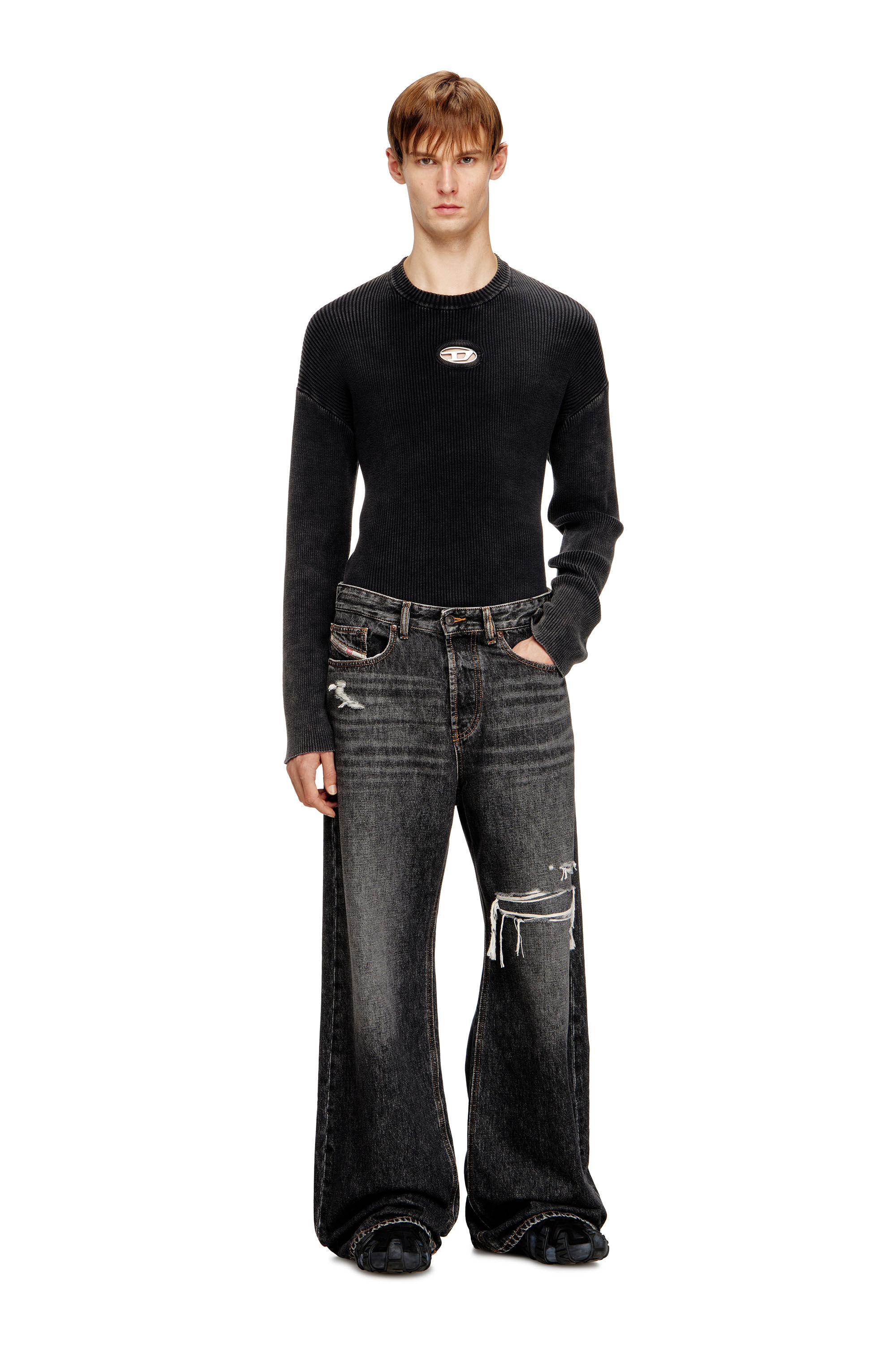DIESEL Relaxed Jeans D-Rise ブラック 28 Men's Relaxed Jeans | Low Waist D-RiseBlack/Dark grey | Diesel FI