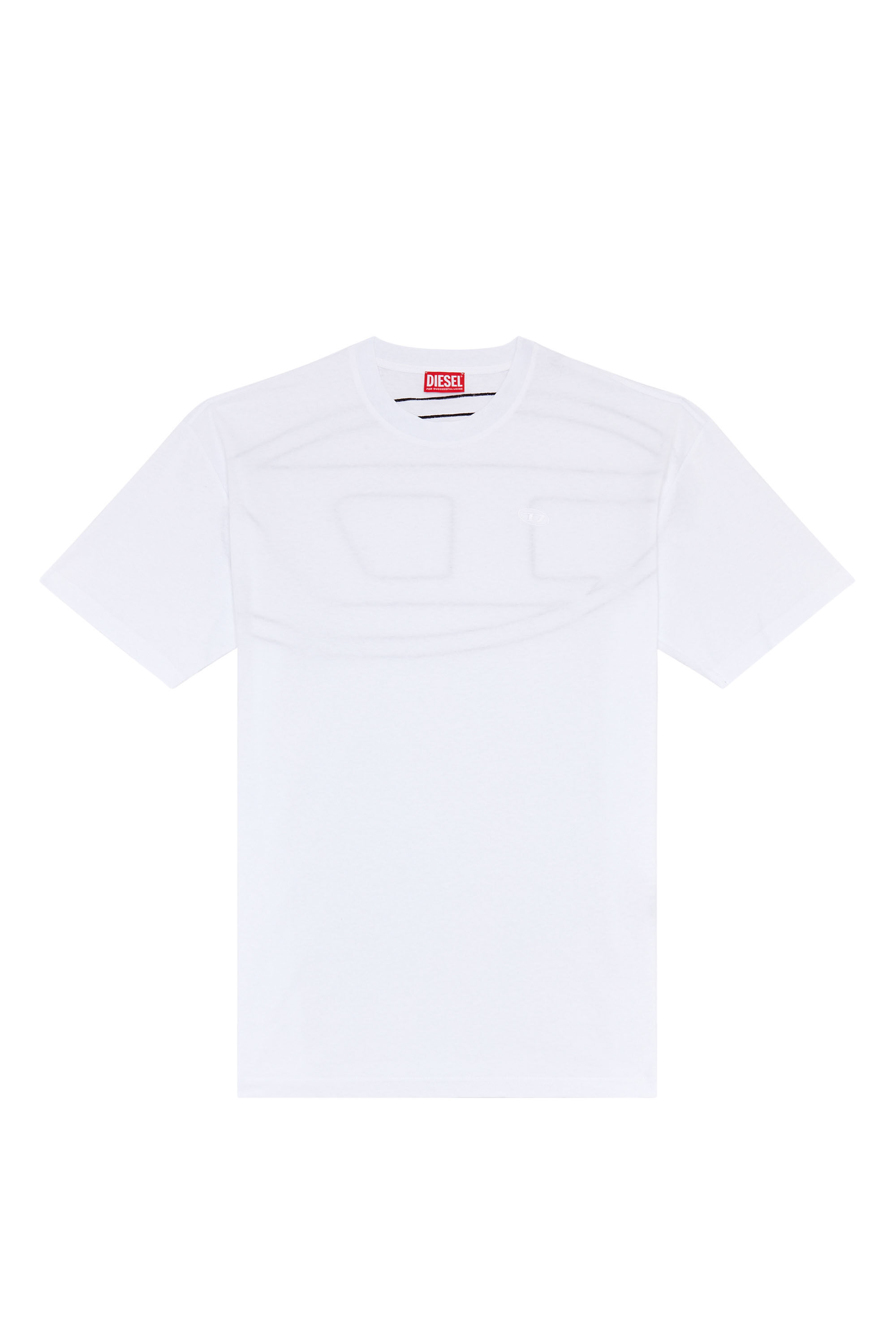 Men's oversized T-shirt with maxi oval D embroidery | Diesel
