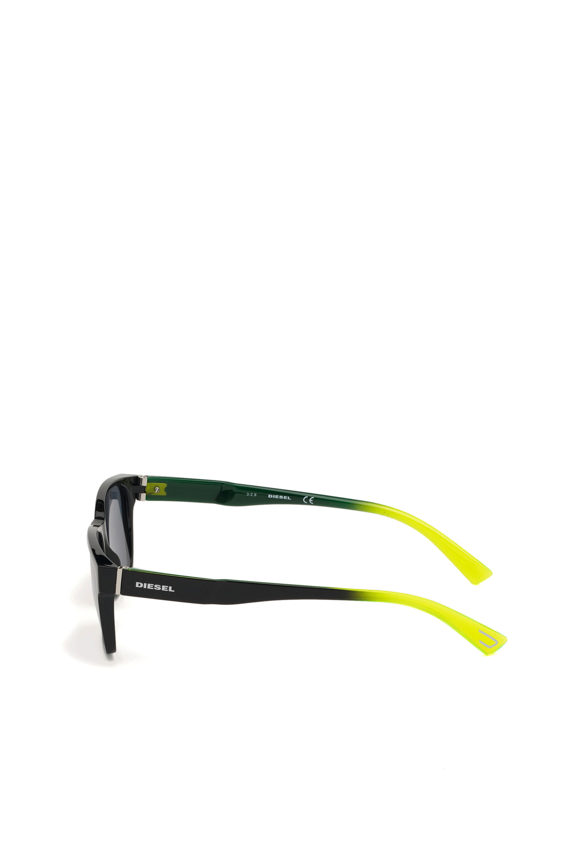 Diesel - DL0327, Man's Squared glasses with polarized lenses in Black/Yellow - 4