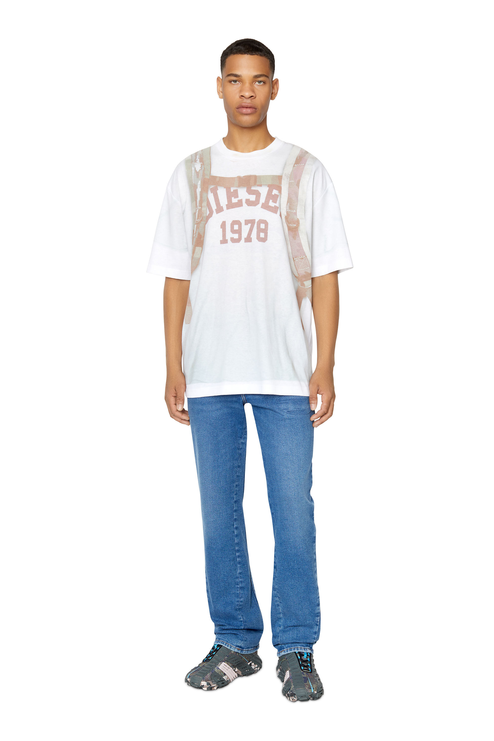 Diesel - 2021 D-Vocs 09E34 Bootcut Jeans, Medium blue - Image 1