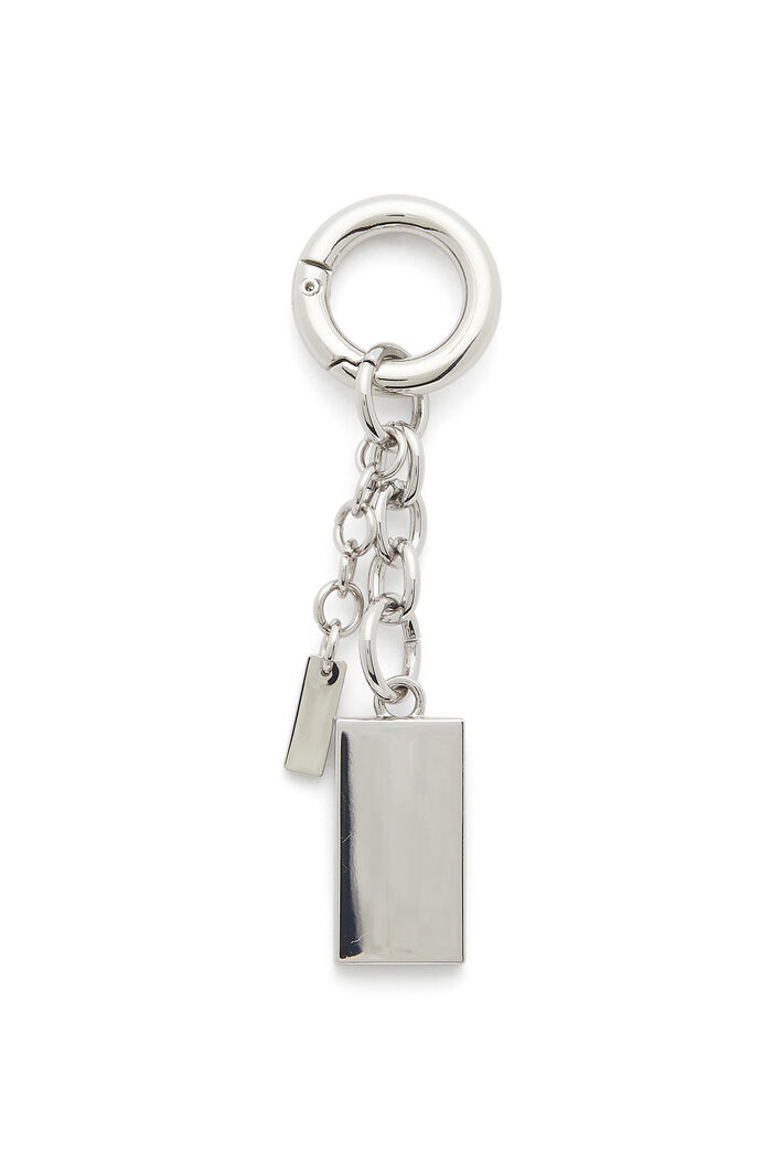 Diesel - CHARM-BISCOTTO, Woman's Metal keyring with Biscotto logo charm in Silver - 3