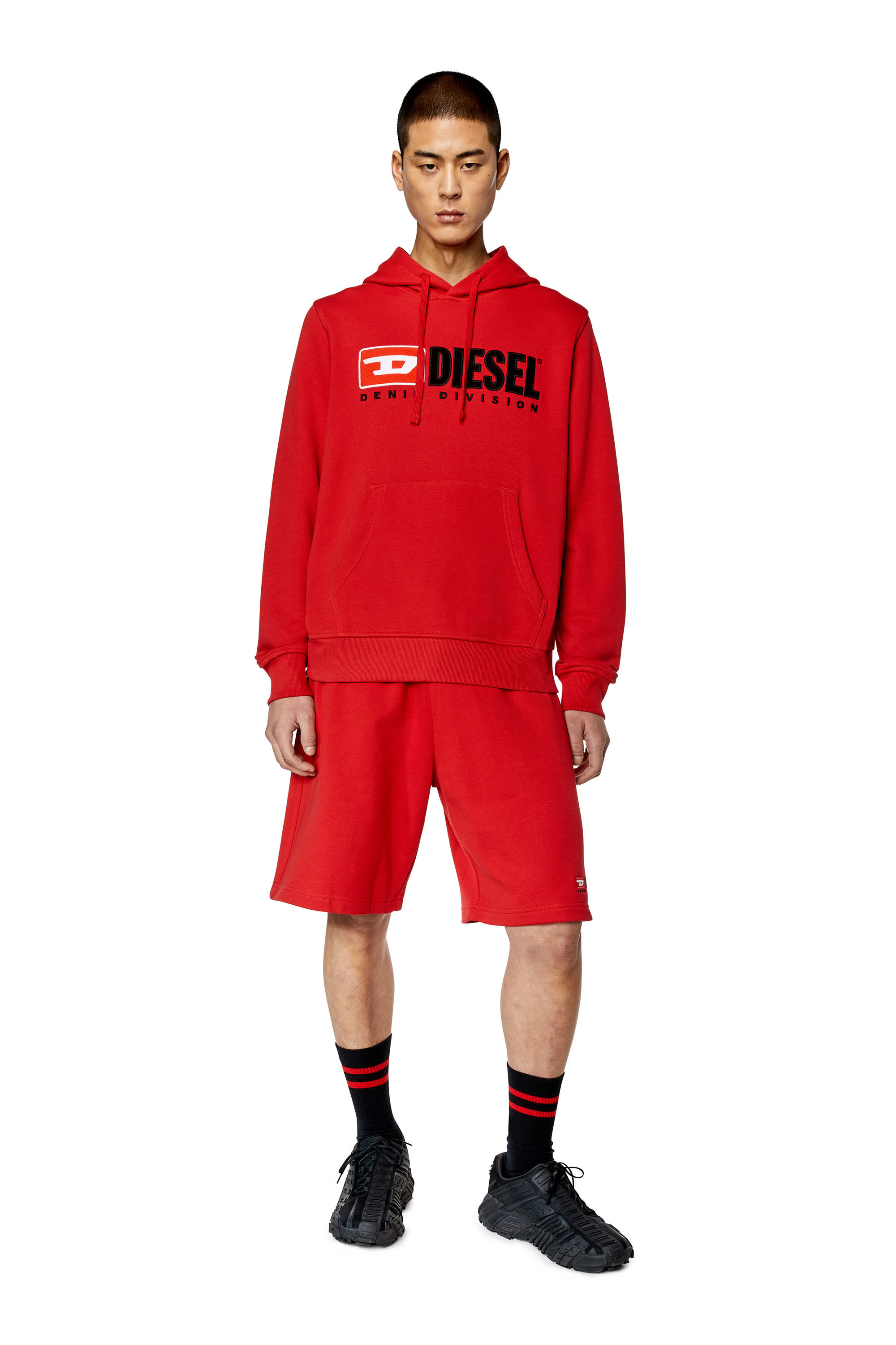 Diesel - S-GINN-HOOD-DIV, Cherry Red - Image 1