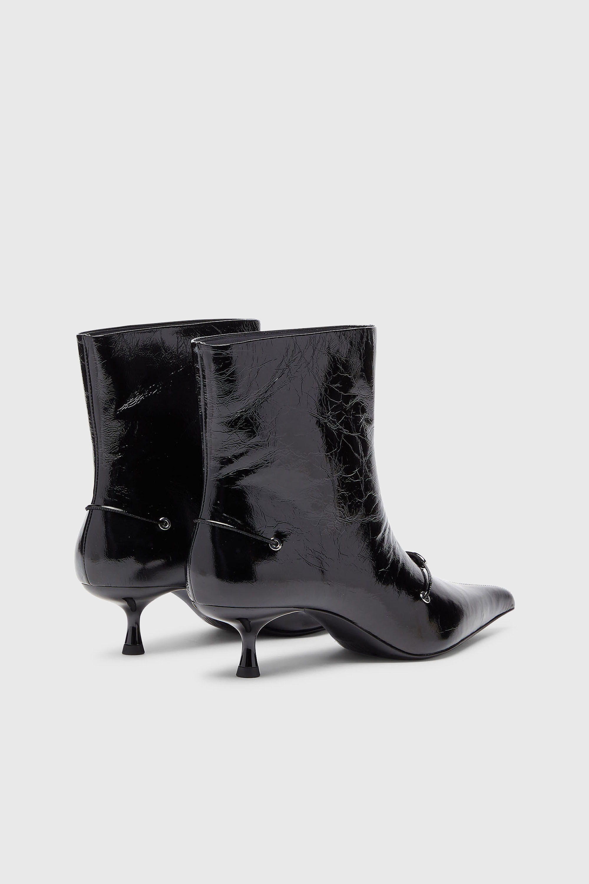Diesel - D-JEWELS  40 TUBE, Woman's D-Jewels - Ankle boots in naplak leather in Black - 3