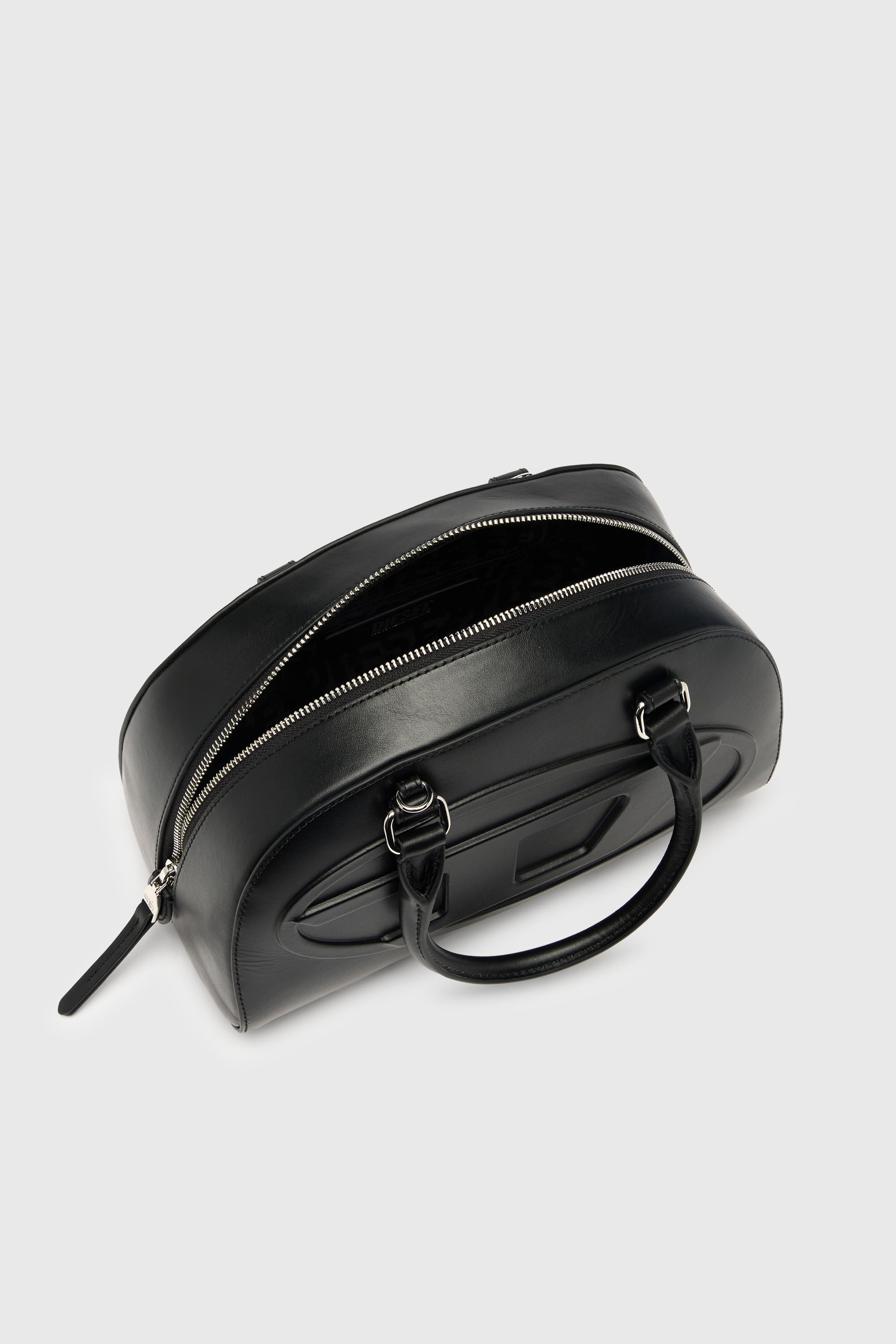 Diesel - 1DR DOME TOP HANDLE, Woman's 1DR Dome-Leather bowling bag in Black - 5