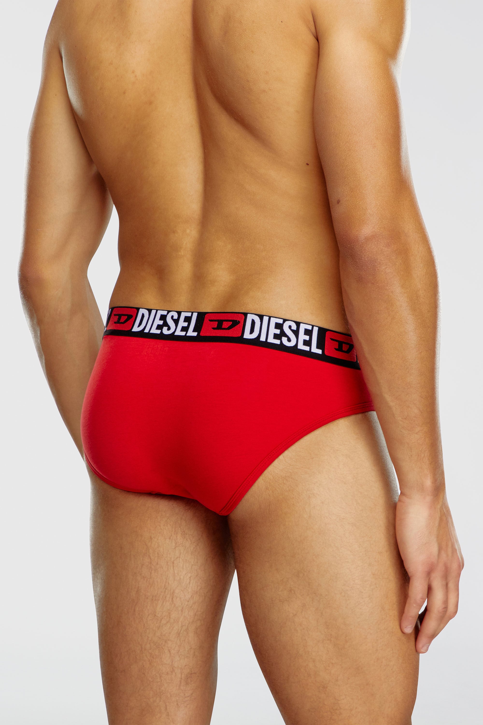 Diesel - UMBR-ANDRETHREEPACK, Man's Three-pack of solid-colour briefs in Black/Grey - 4