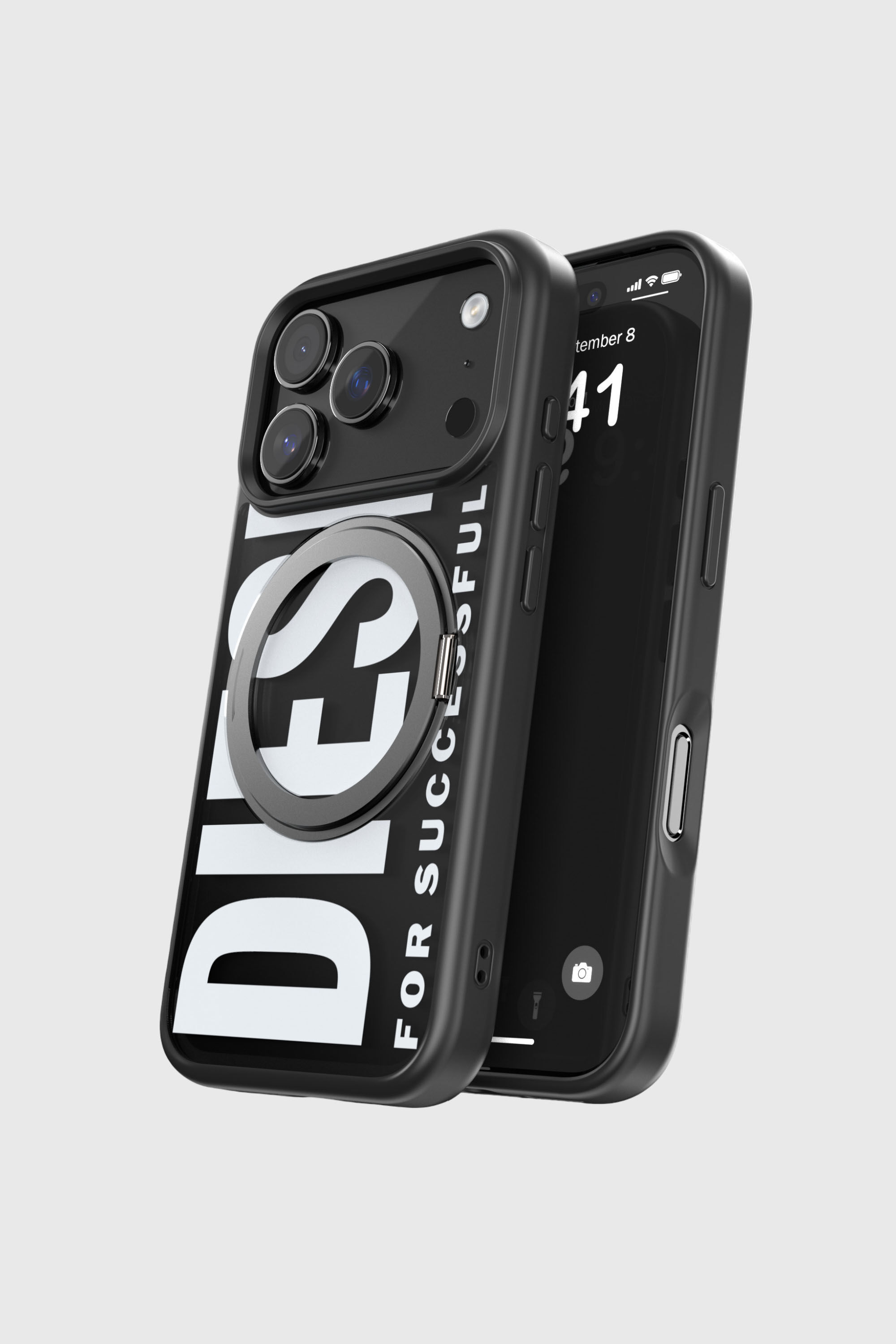 Women's Ringstand-Magsafe case for iPhone 17 Pro | Black | Diesel