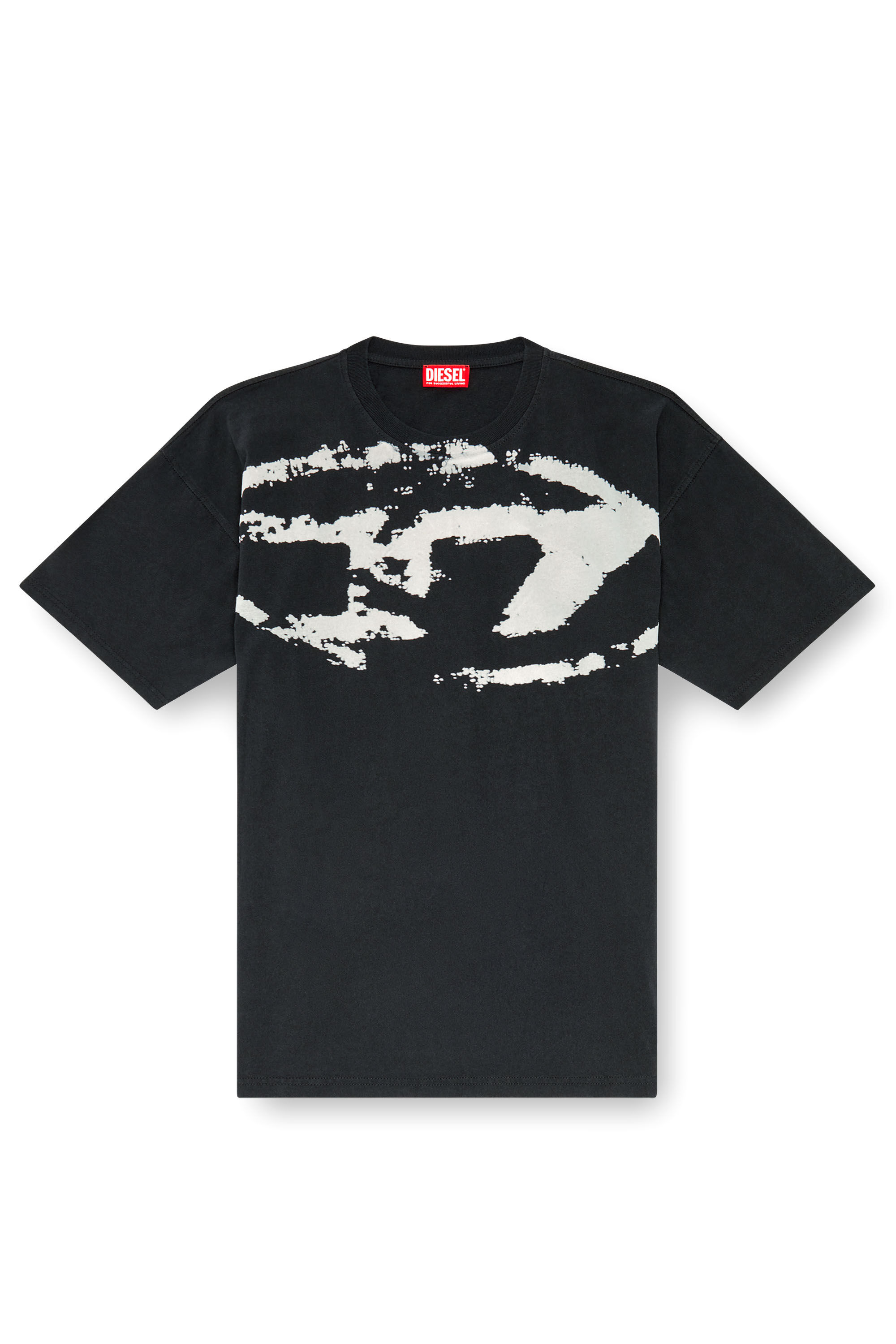 Tシャツ・カットソー DIESEL BLACK COTTON T-SHIRT Diesel logo-print Cotton T-shirt | Black | FARFETCH