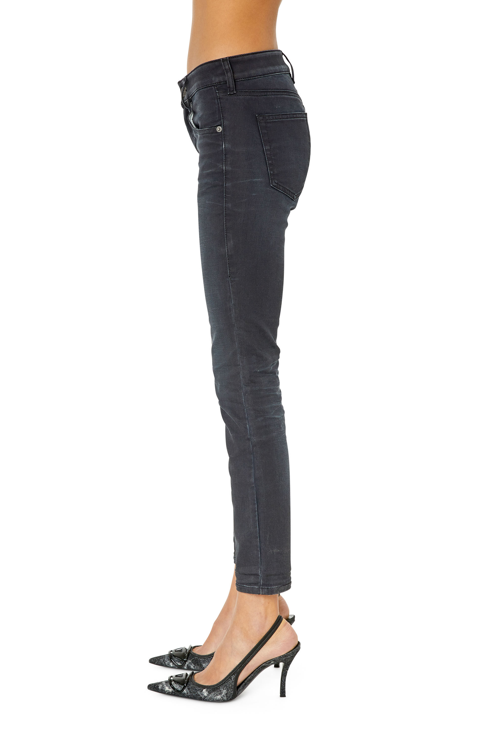 Diesel - Slim D-Ollies JoggJeans® 068CQ, Black/Dark grey - Image 5