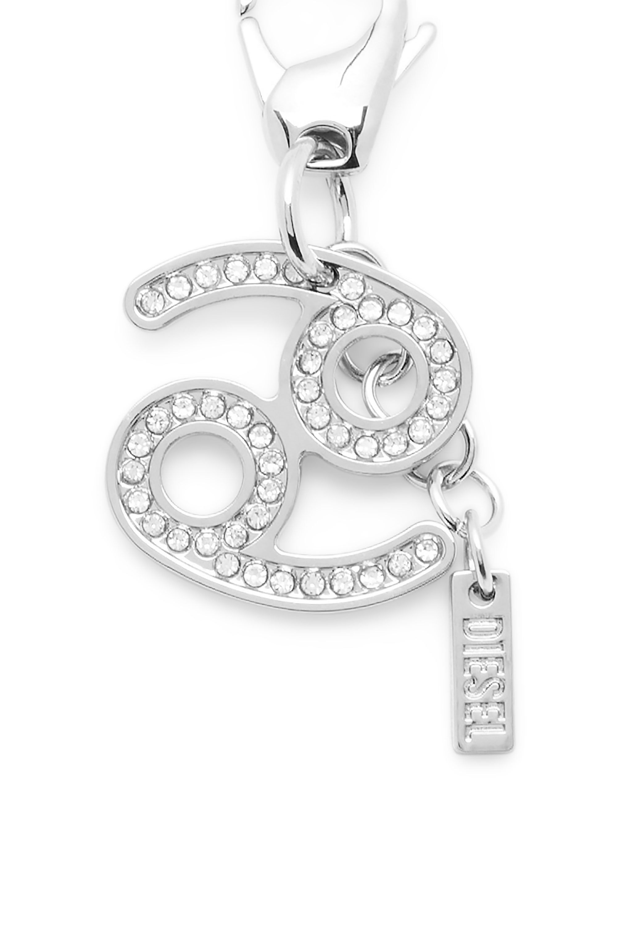 Diesel - CHARM CANCER, Unisex's Metal Cancer charm with rhinestones in Silver - 2