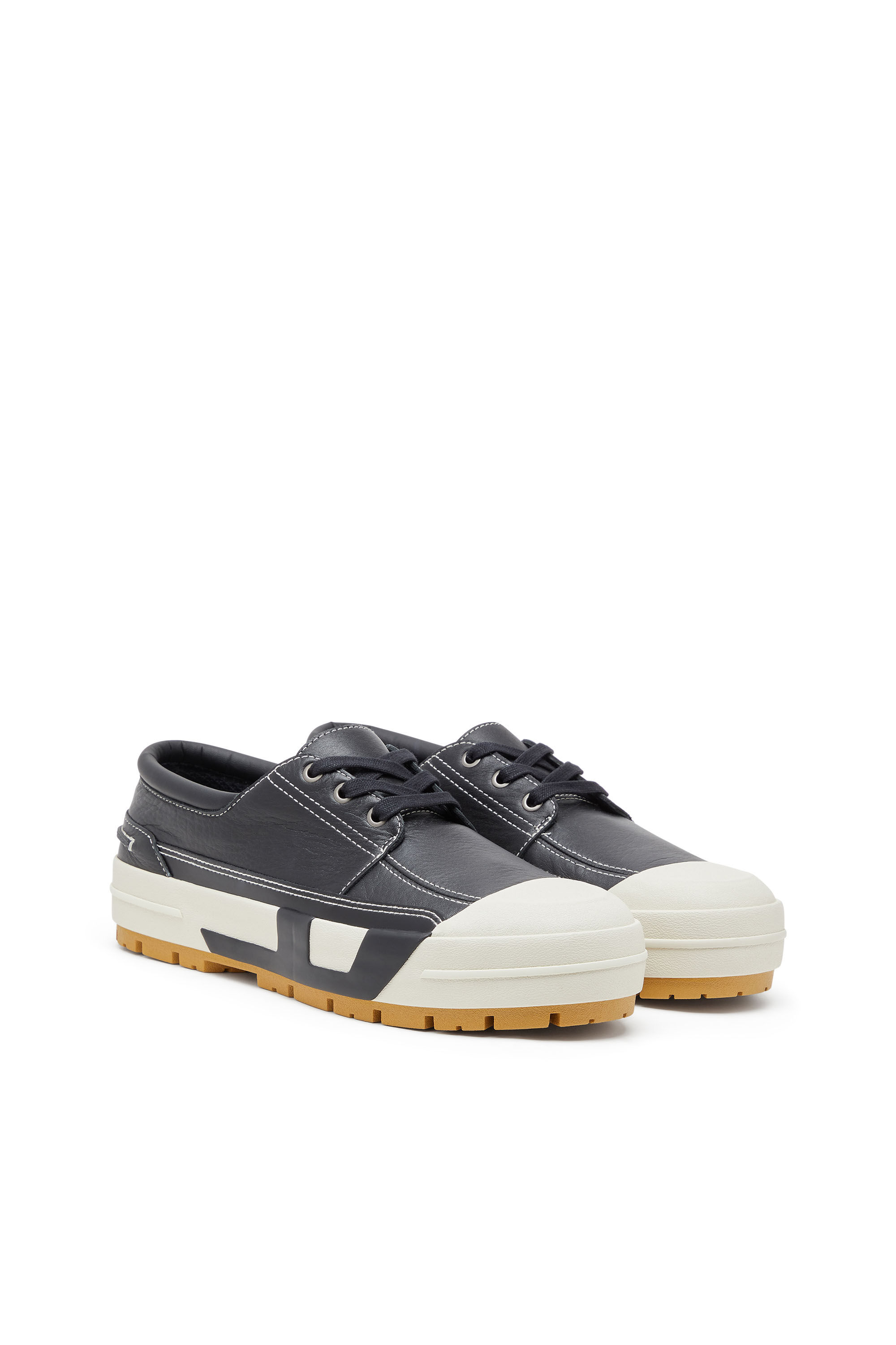 Men's S-D-Verse - Leather hybrid moccasin | Black | Diesel FI