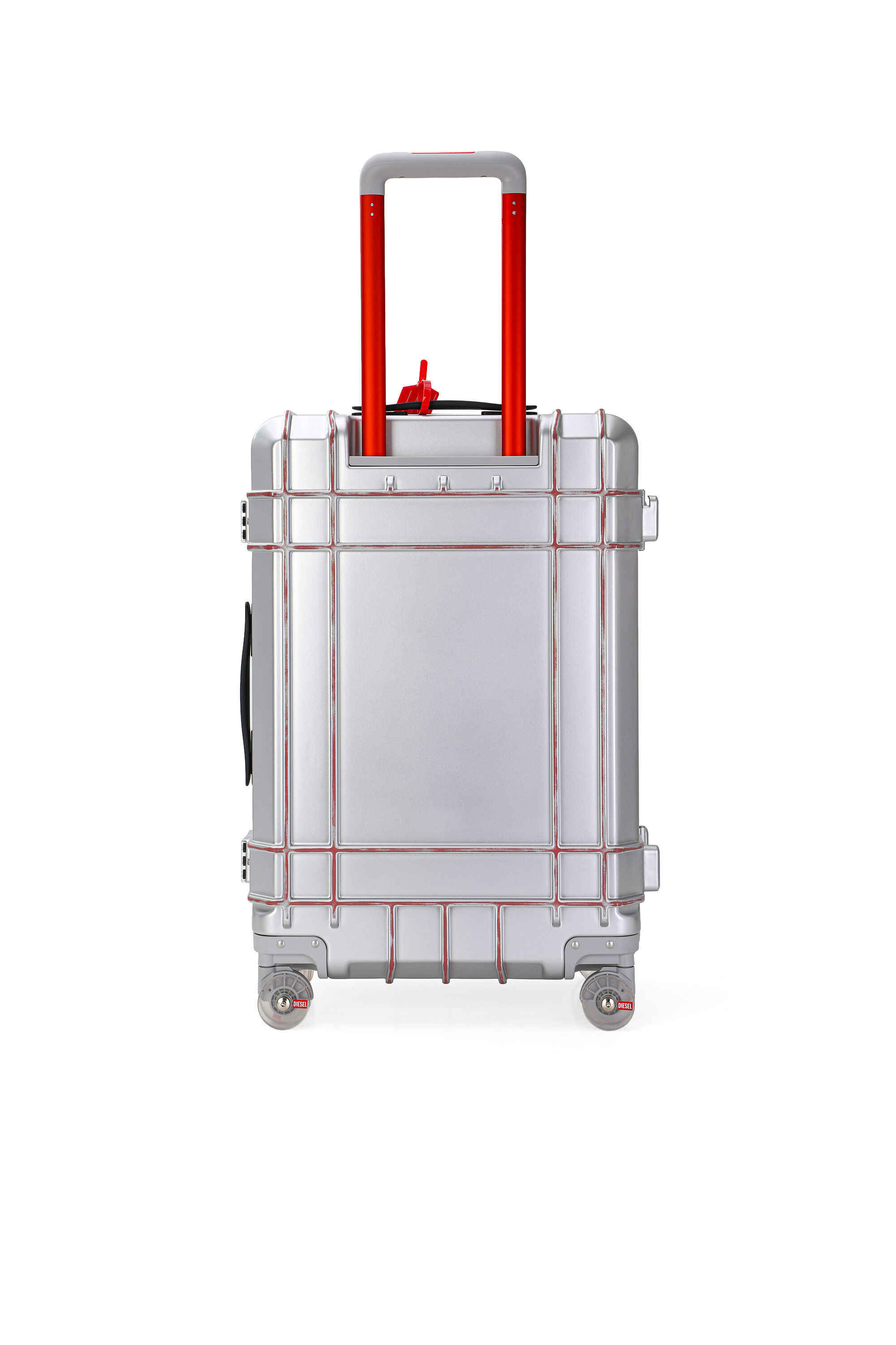 Diesel - DIESEL PC STRONG IMAGE TROLLEY- DSL003, Unisex's Rugged carry‑on suitcase 24" in Silver - 2