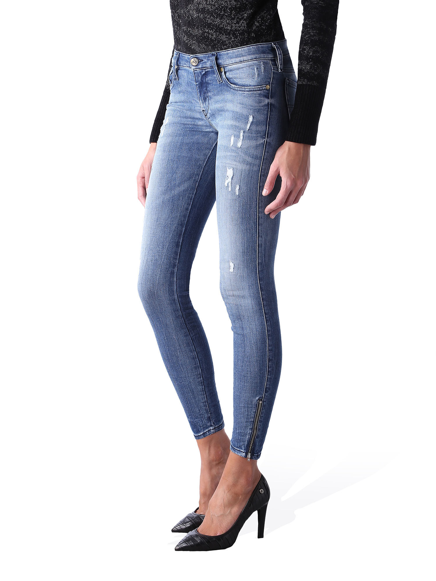 diesel skinzee high waist skinny jeans