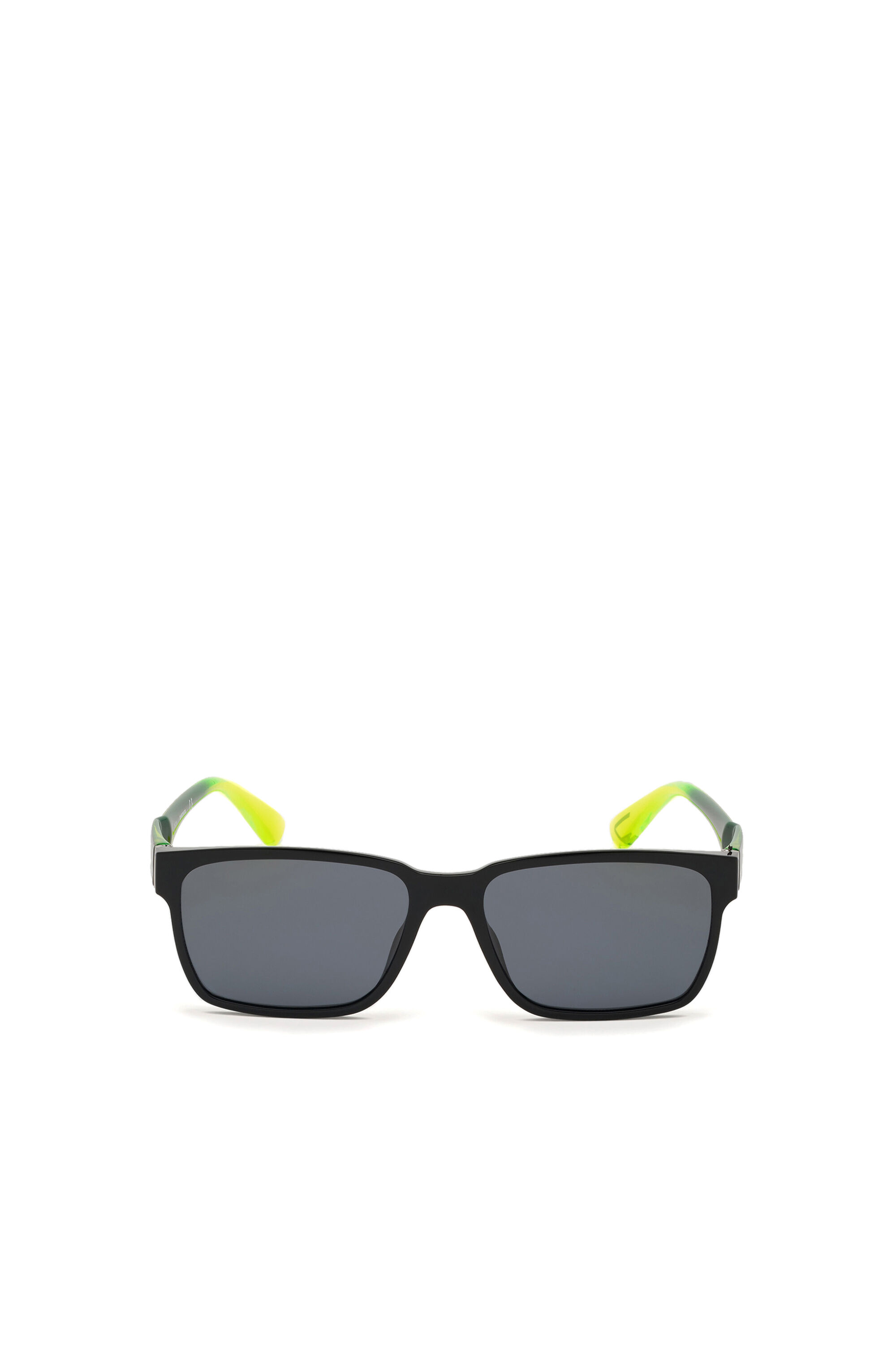 Diesel - DL0327, Man's Squared glasses with polarized lenses in Black/Yellow - 1