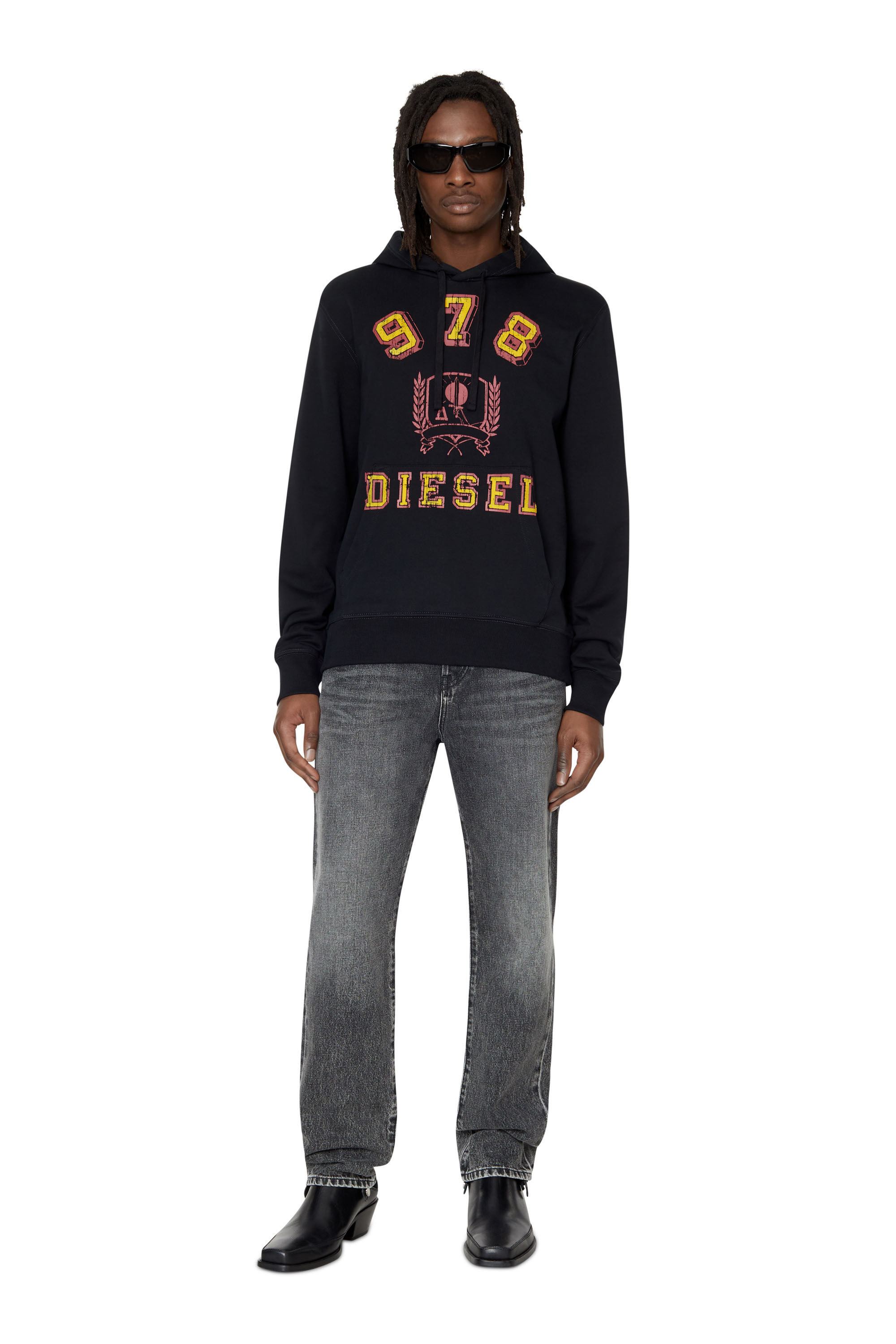 Diesel - S-GINN-HOOD-E5, Black - Image 1