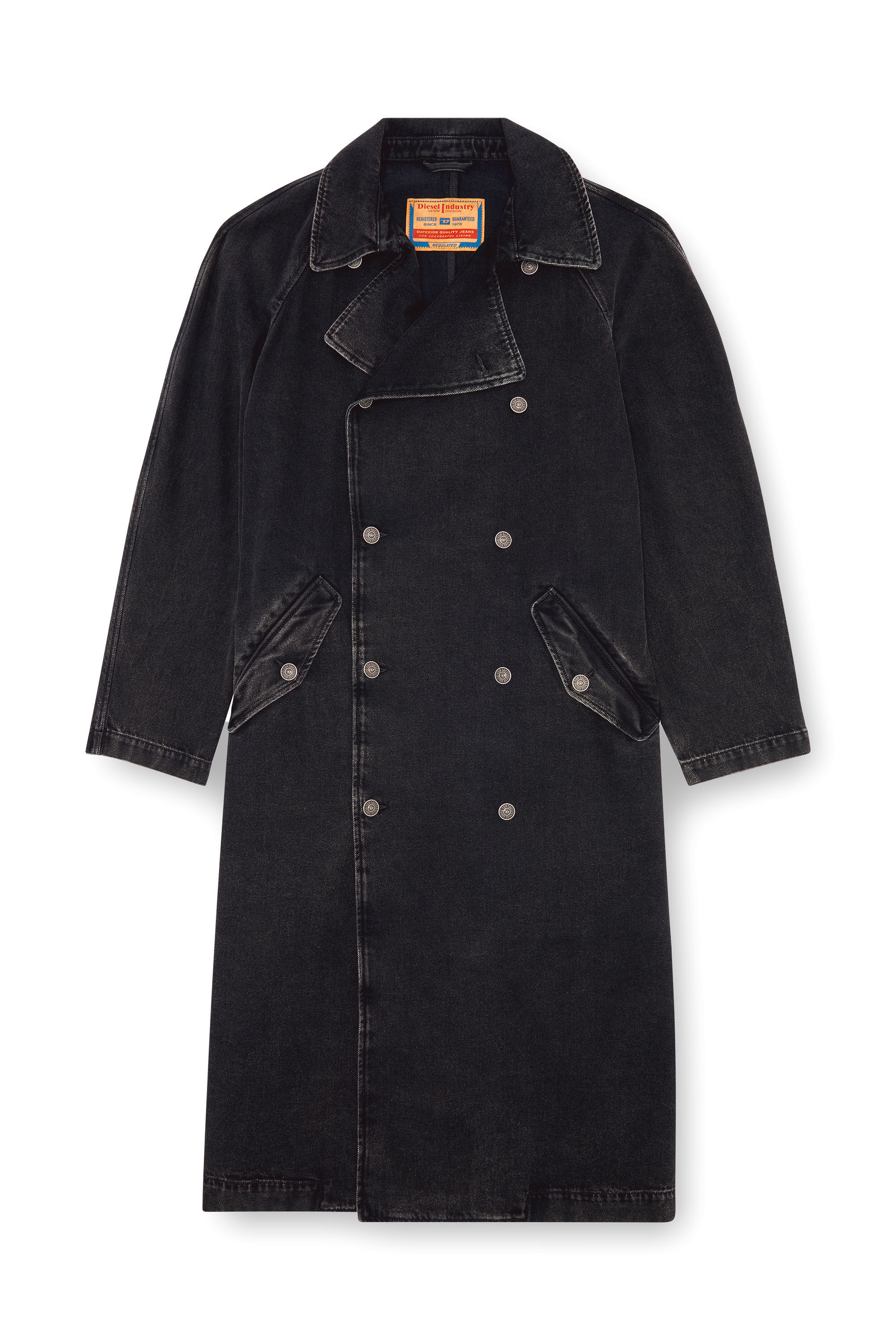Mid-long Denim Trench Coat With Faux Fur ⚠Please... - Depop
