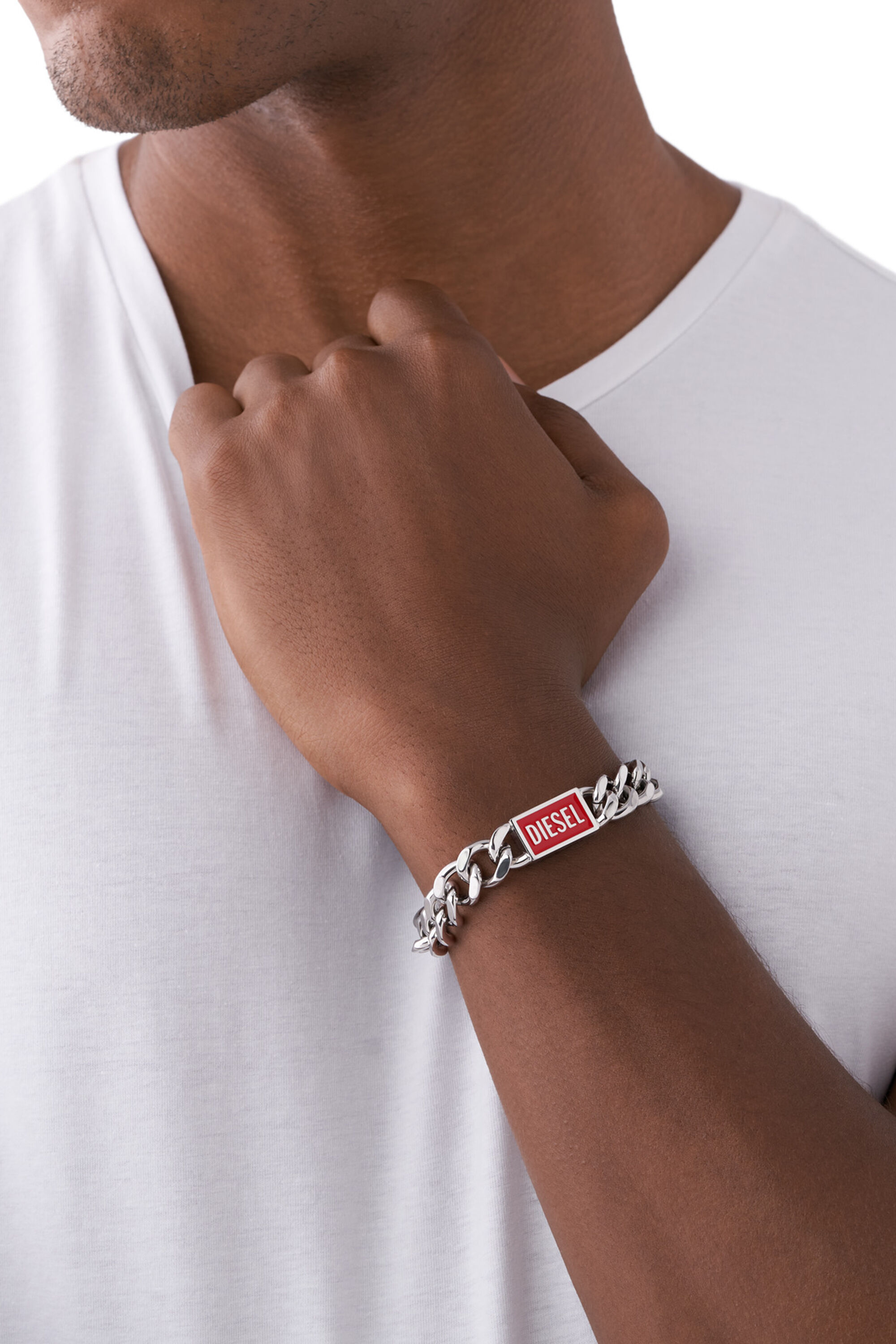 DX1371 Man: Stainless Steel Logo Chain Bracelet | Diesel