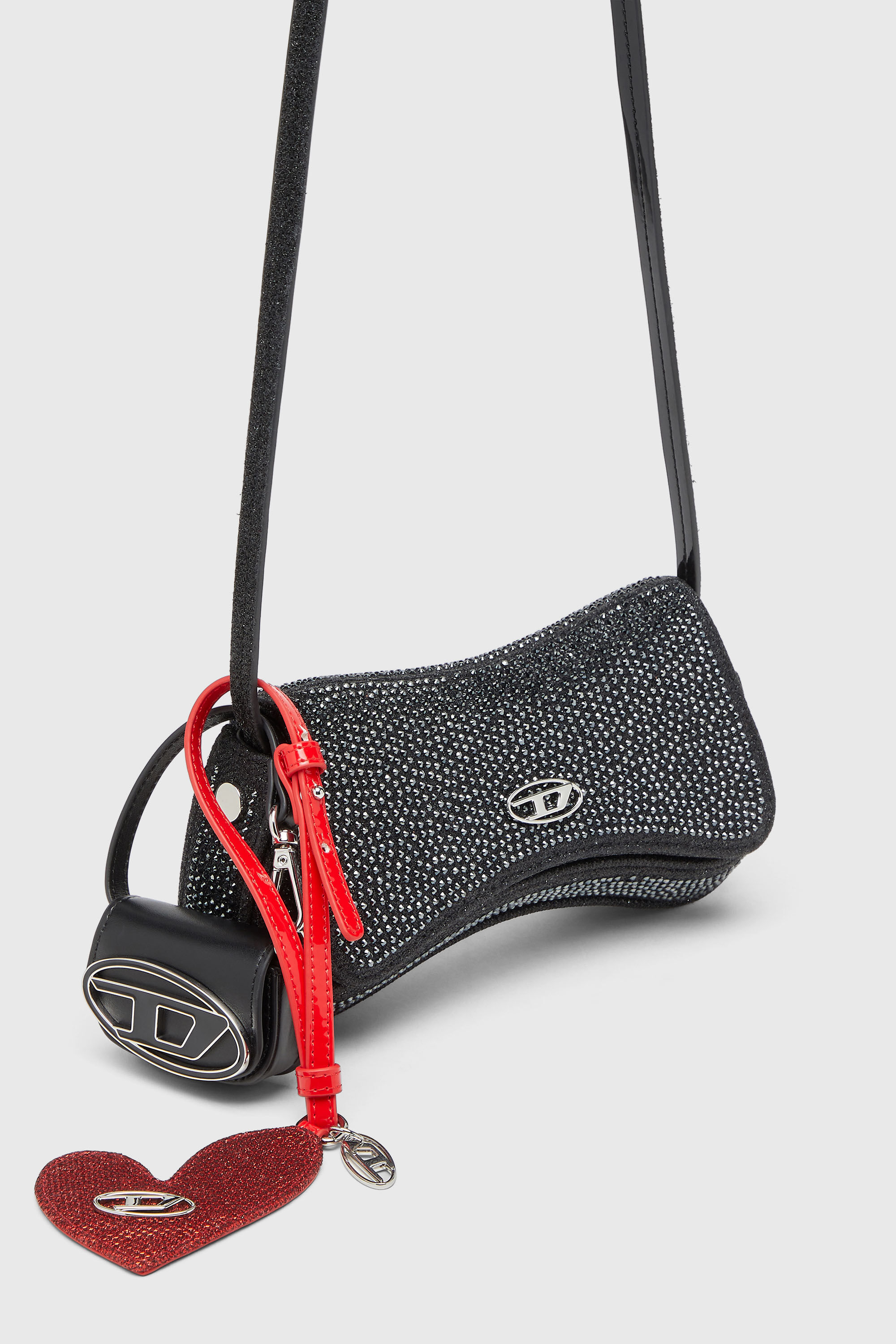 Diesel - 1DR MICRO, Woman's Leather bag charm in Black - 4