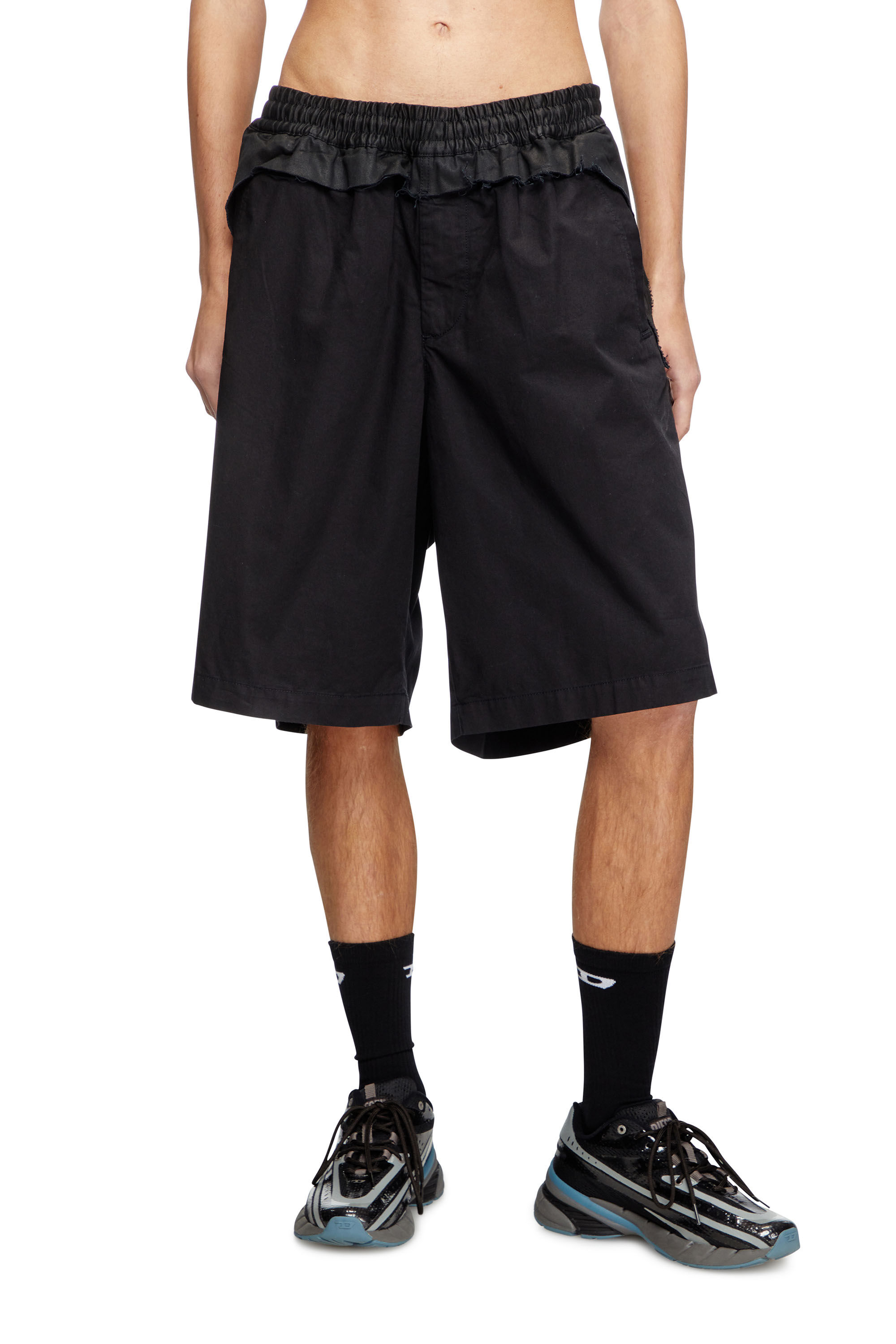 Diesel - P-GUSTAF-SHORT, Man's Cargo shorts in Black - 3