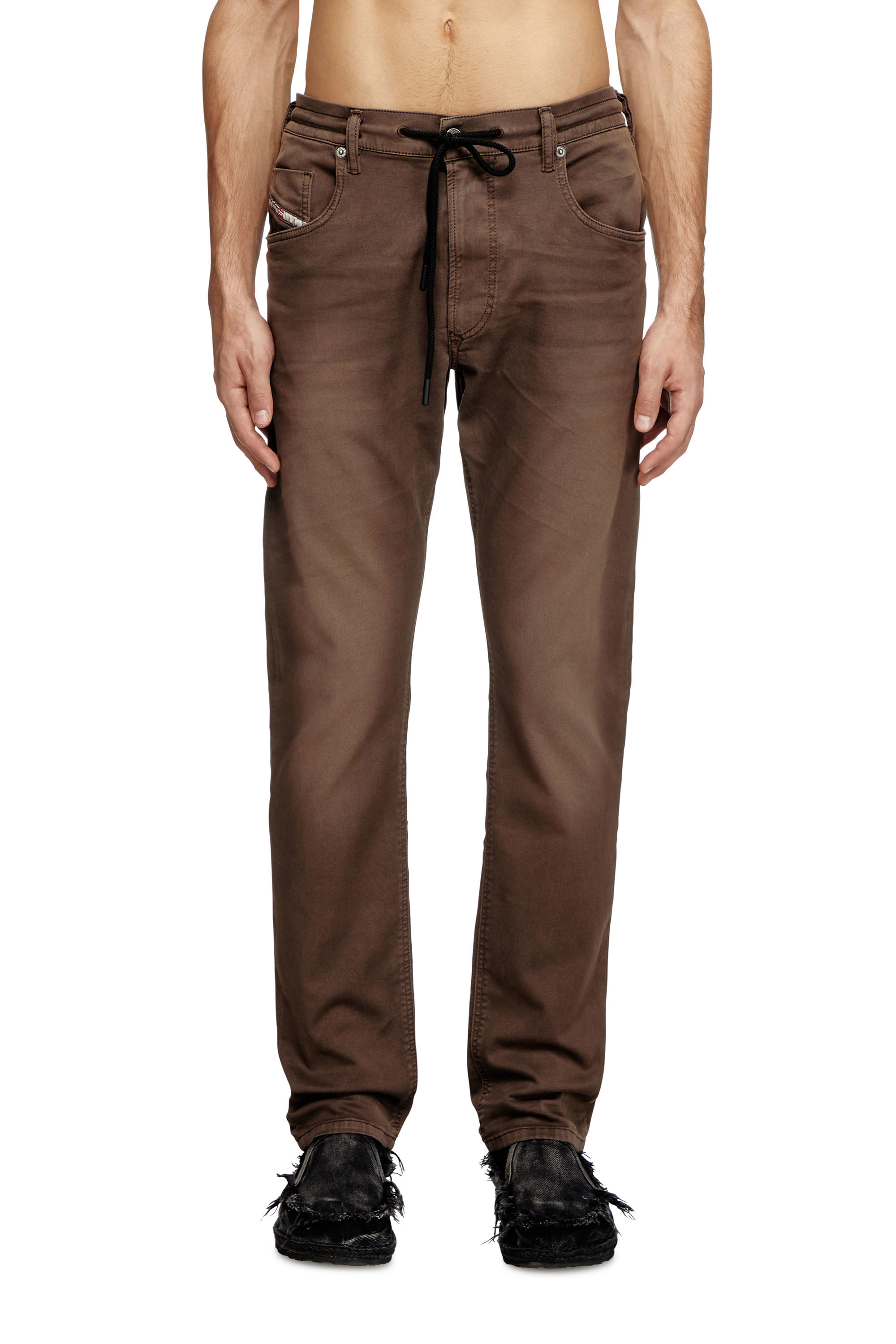 パンツ diesel brown skinny coating Men's Regular Jeans | Brown | Diesel 2032 D-Krooley Joggjeans®
