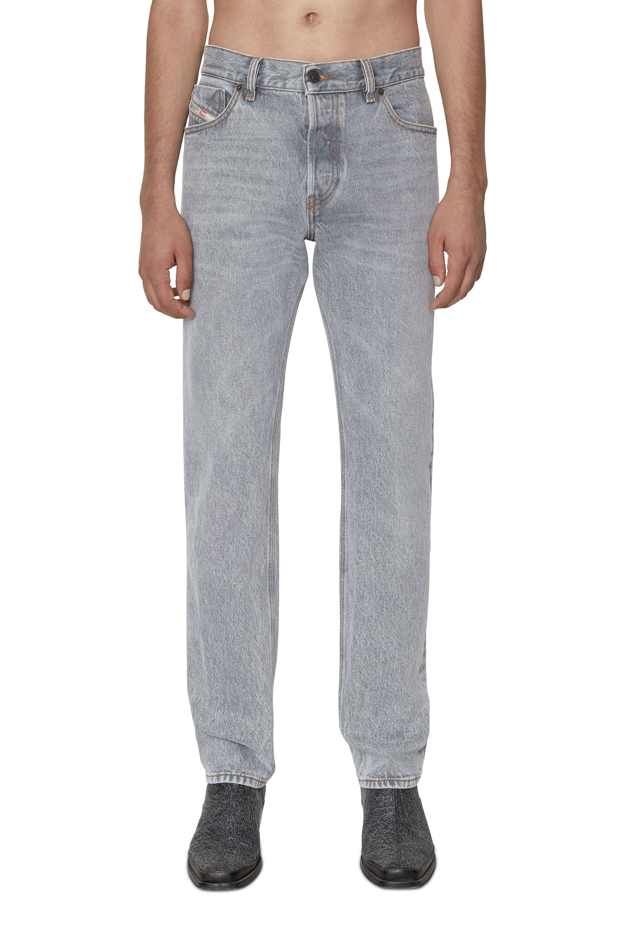 Diesel - 1995 D-Sark 007D4 Straight Jeans, Light Grey - Image 3