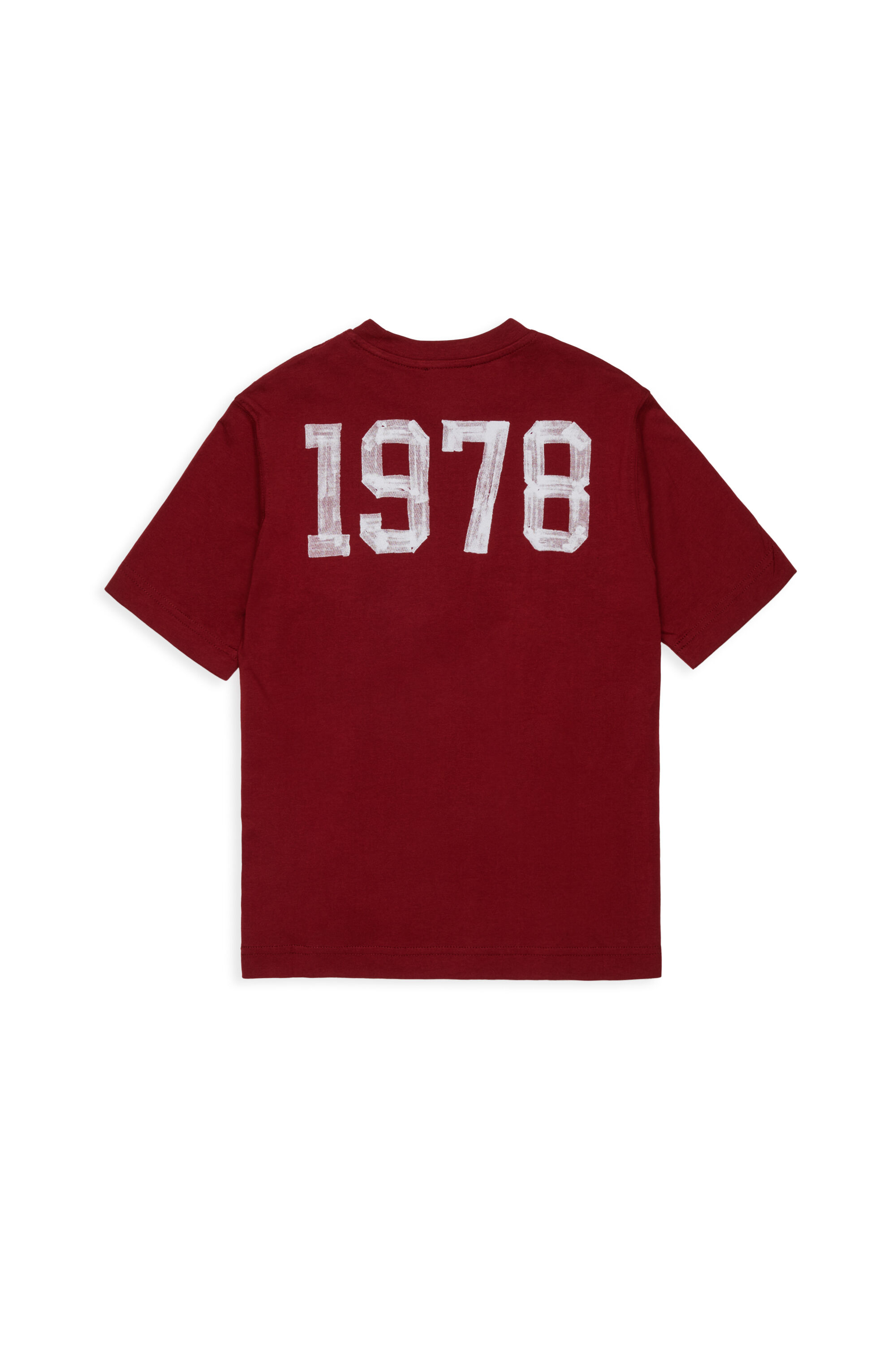 Diesel - TBAND OVER, Man's Cotton T-shirt with varsity graphics in Red - 2