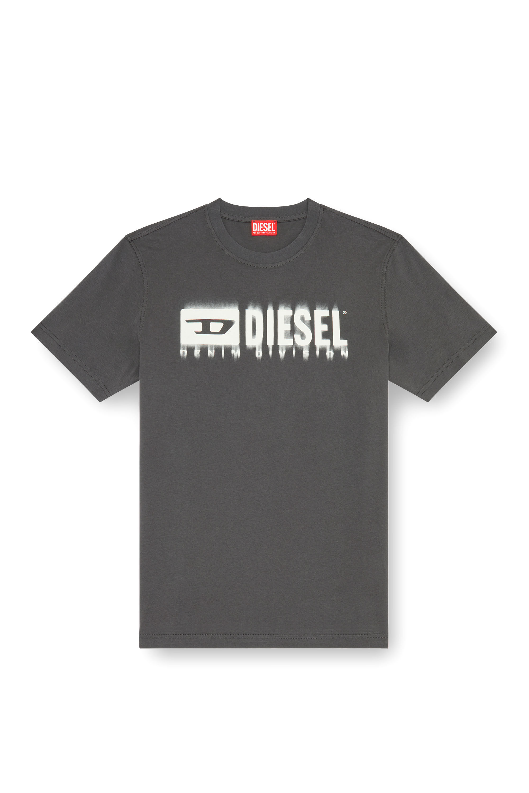 Tシャツ・カットソー DIESEL LOGO TROMPE L'OEIL CRACKED PRINT T-SHIRT Men's T-shirt with trompe l'oeil cracked print | Multicolor