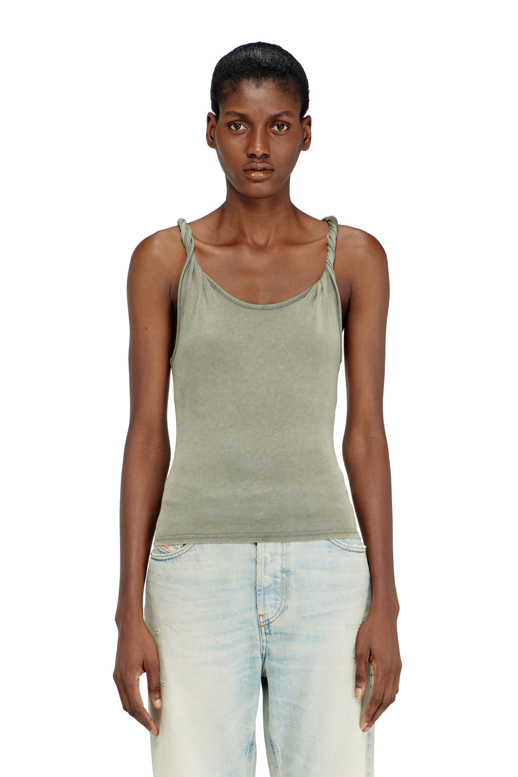 トップス Bijoux grey tanktop KNIT BIJOUX TANK-TOP/GRY – here/YEAH RIGHT!!