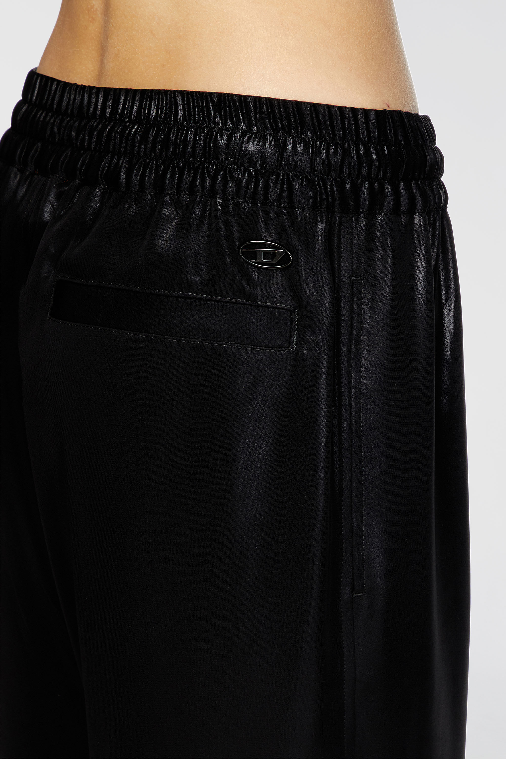 Diesel - P-DREYER-C-WN-Q1, Woman's Satin track pants in Black - 5