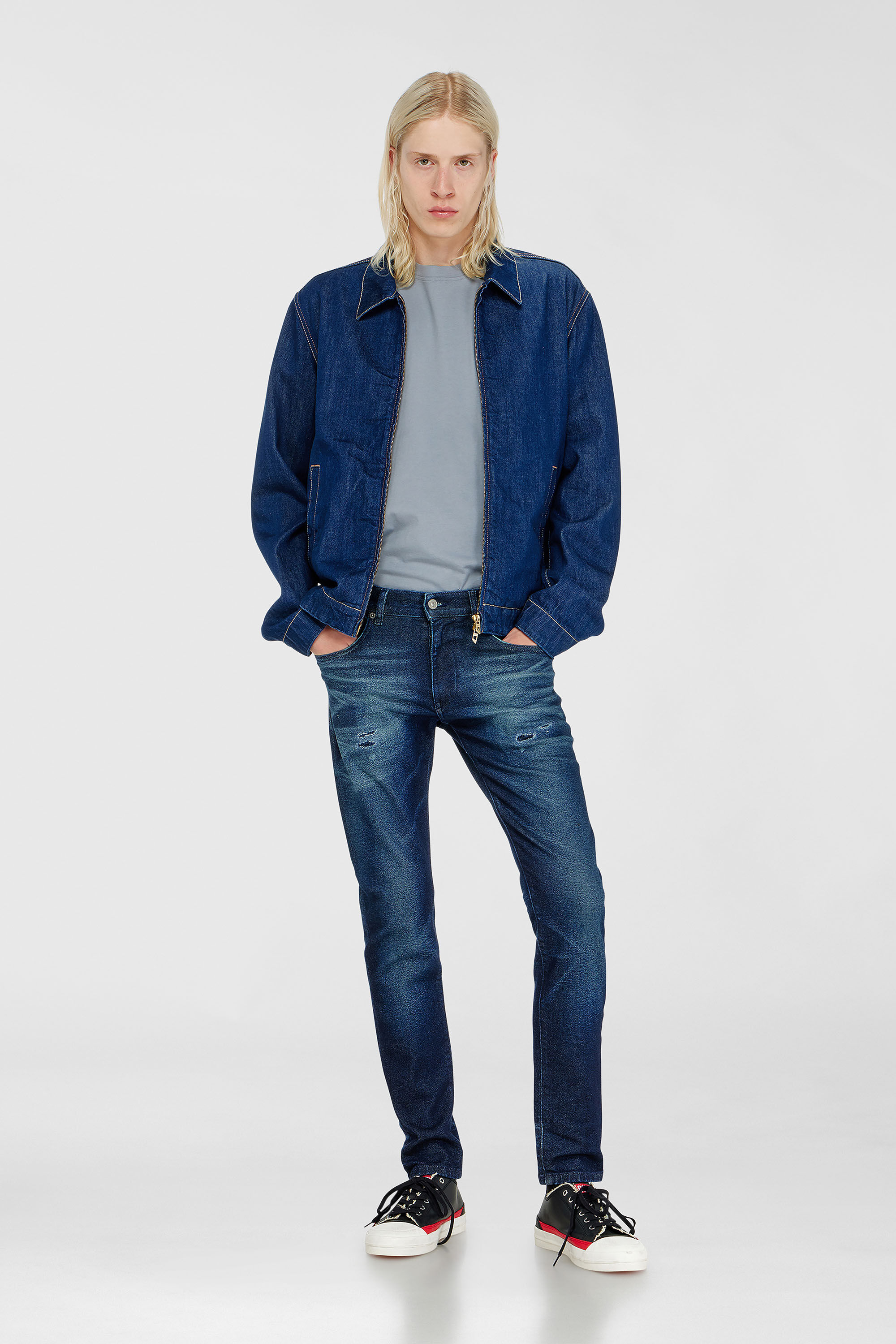 Diesel - Man's Slim Jeans 2019 D-Strukt 0KBBU, Dark Blue - 2