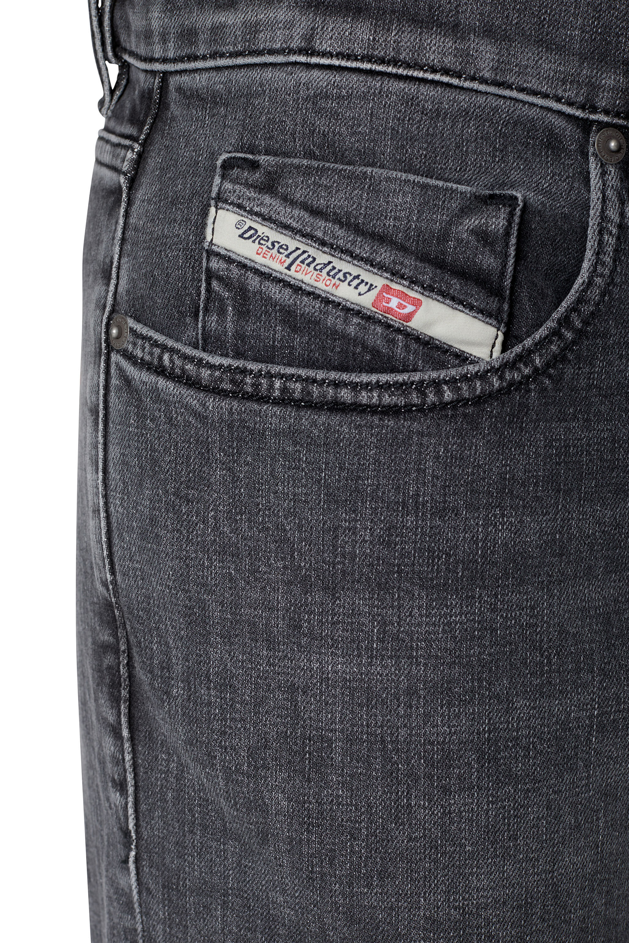Diesel - 2019 D-Strukt 09C47 Slim Jeans, Black/Dark grey - Image 6