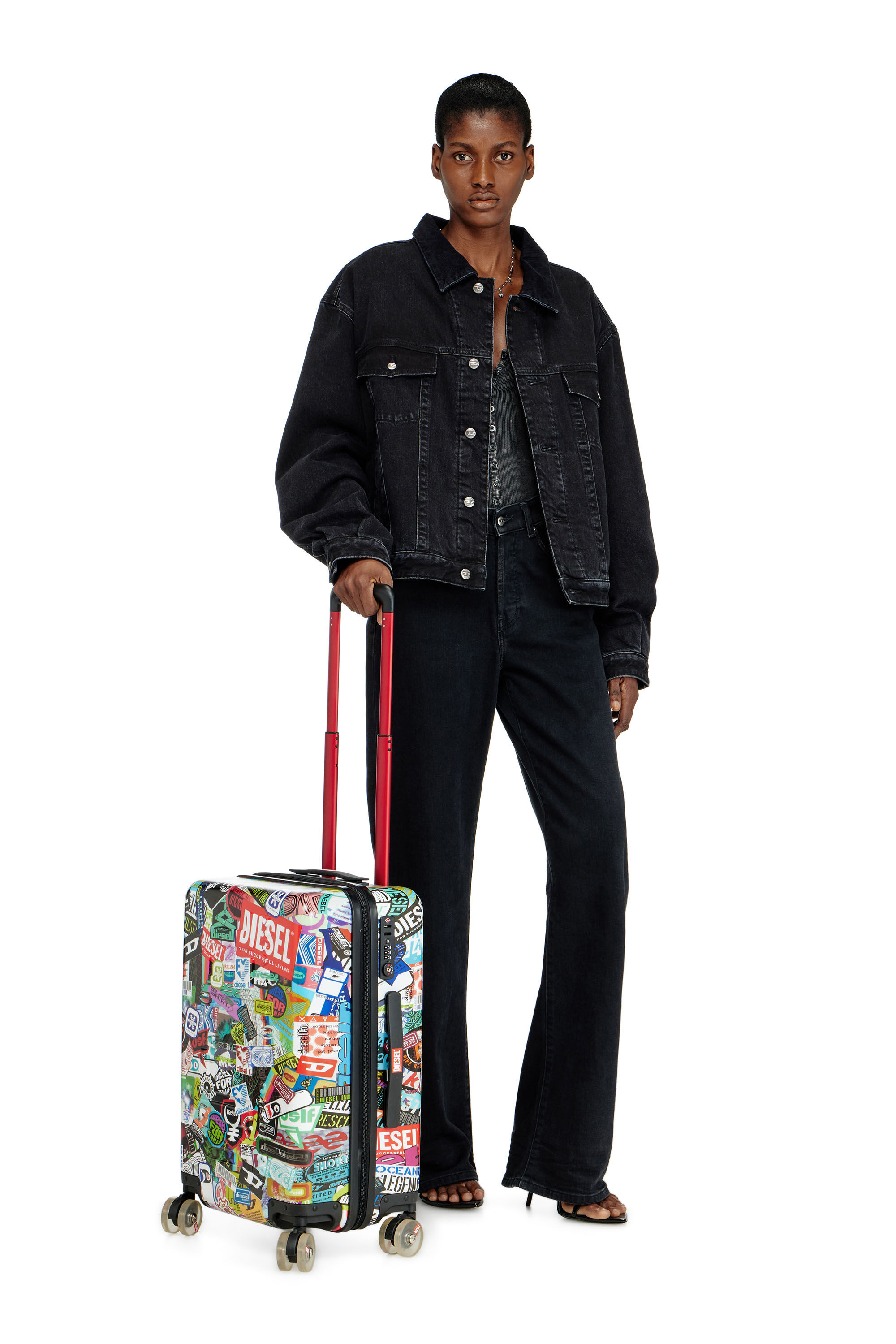 Diesel - DIESEL PC PRINTED TROLLEY-STICKERS- DSL0, Unisex's Sticker style suitcase size S in Multicolor - 6