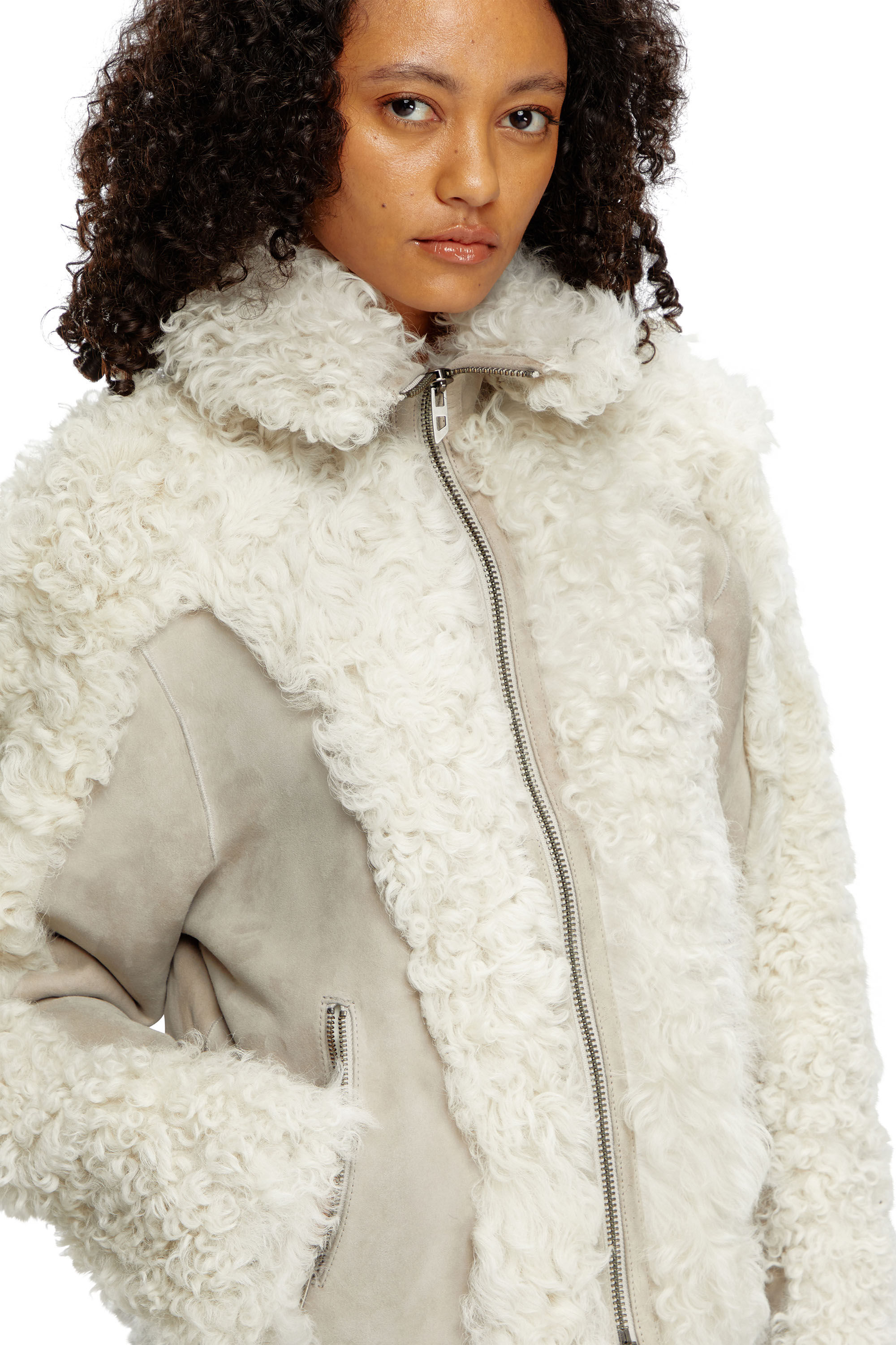 White shearling jacket new arrivals