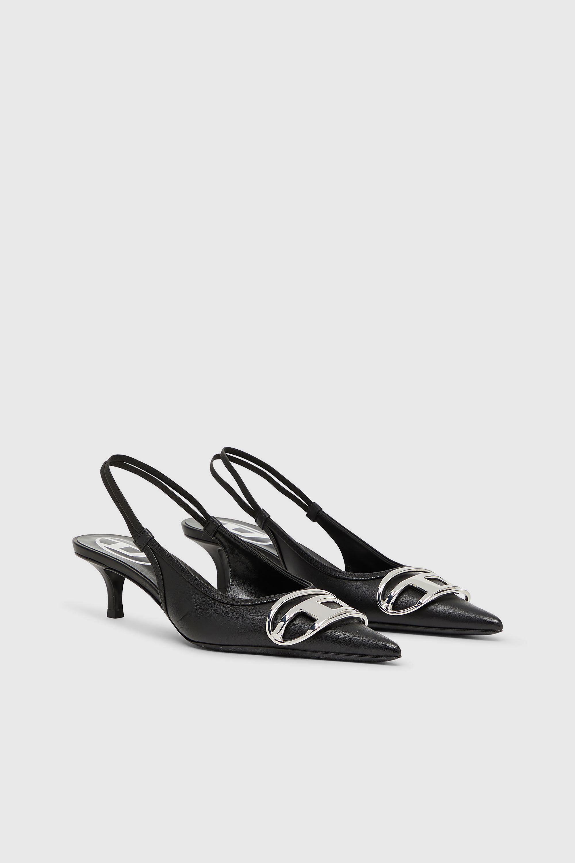 DieseI ディーゼル D-Venus フラットシューズ Women's D-Venus-Slingback pumps in nappa leather | Black | Diesel