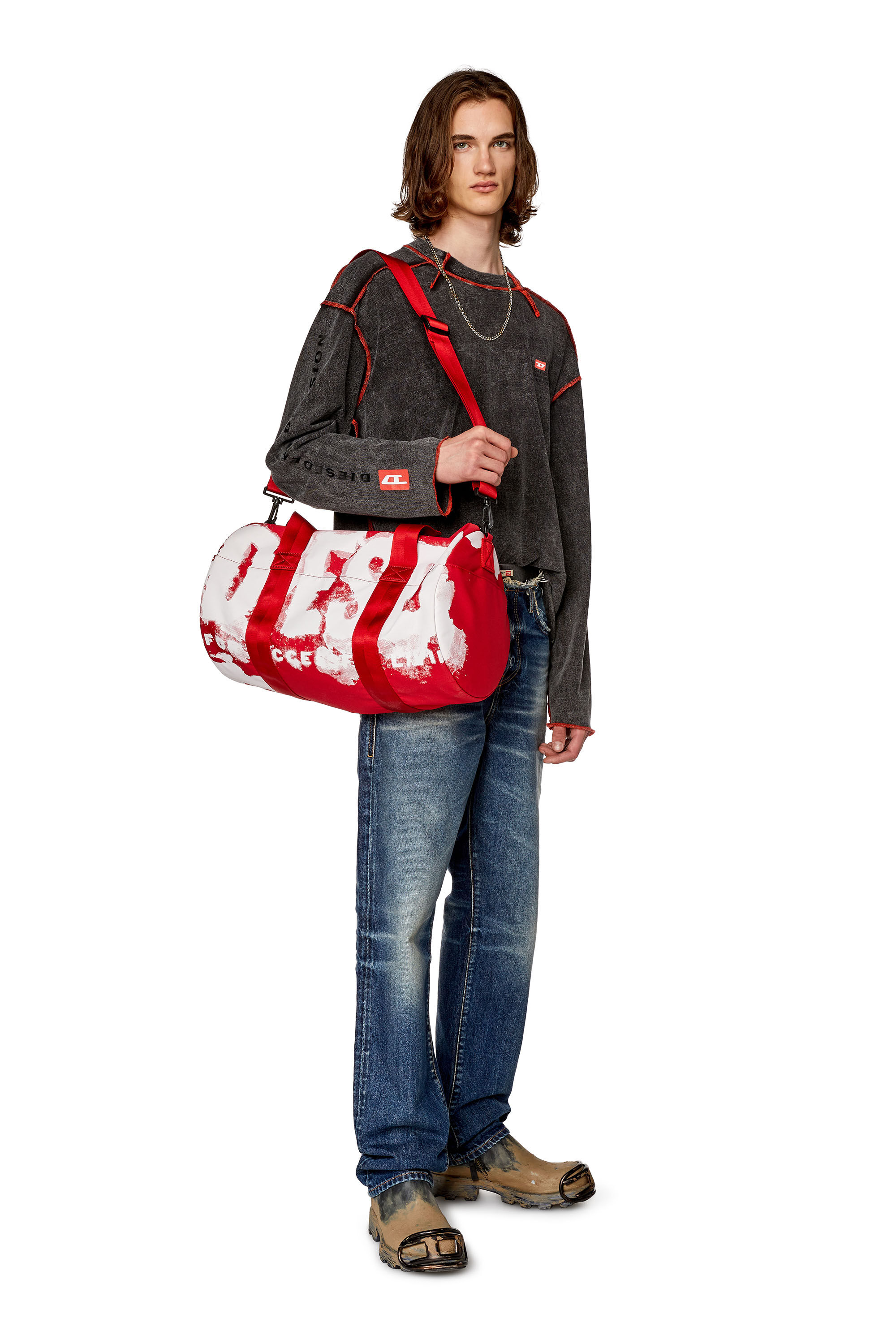 Diesel - RAVE DUFFLE X, Red - Image 6