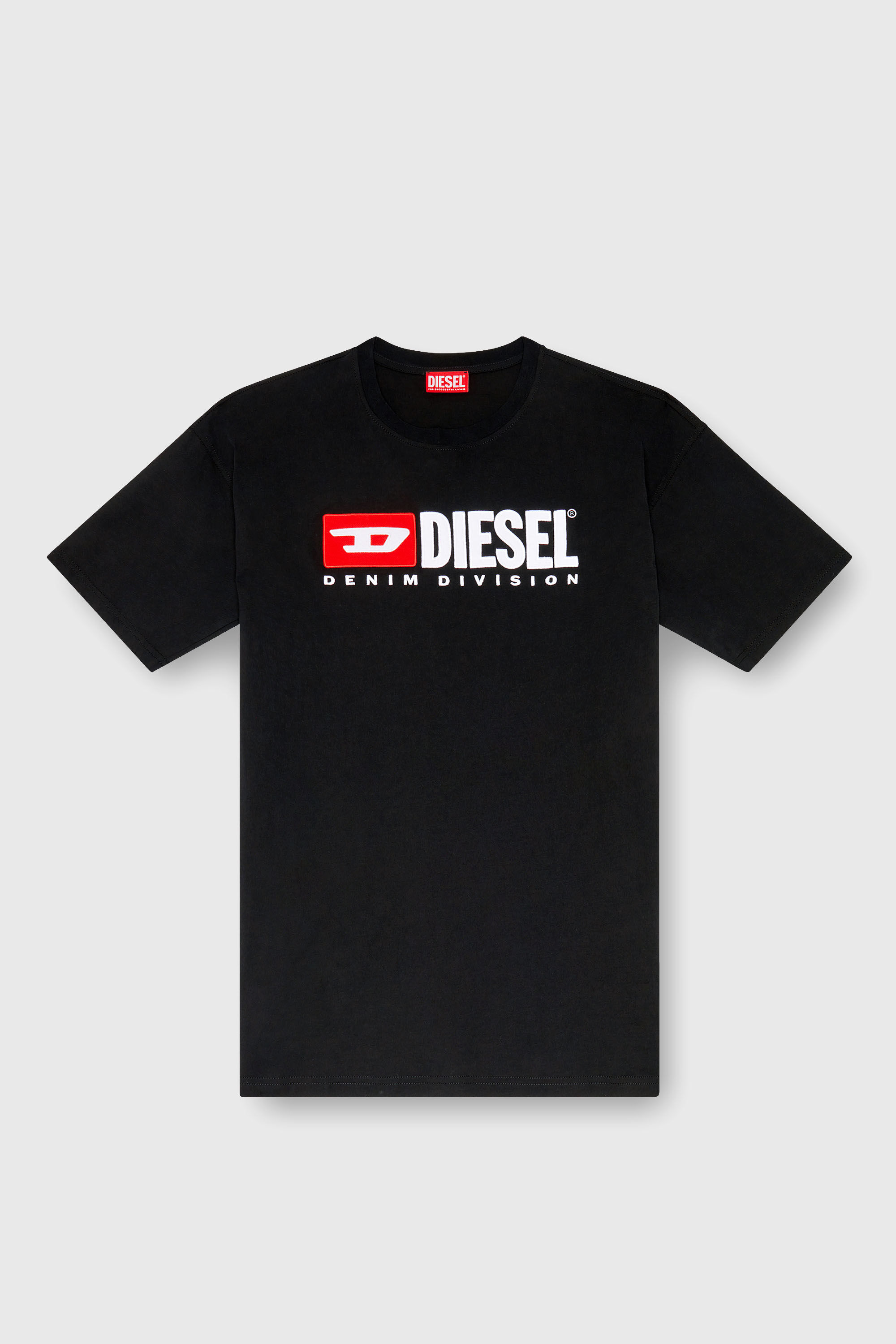 Men's T-shirt with Diesel patch logo | Black | Diesel FI