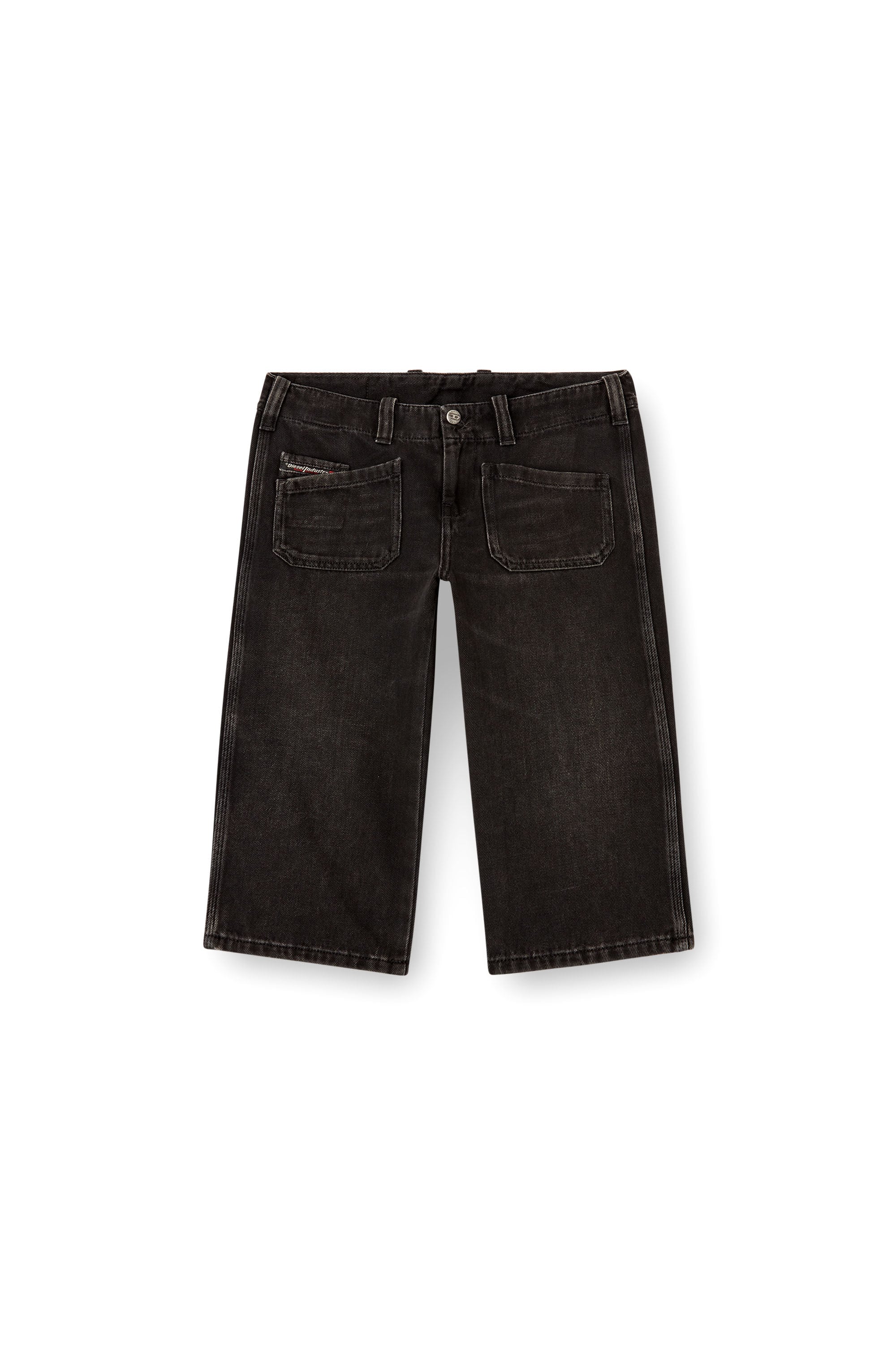 Women's Capri shorts in denim | Black | Diesel {{Country}}