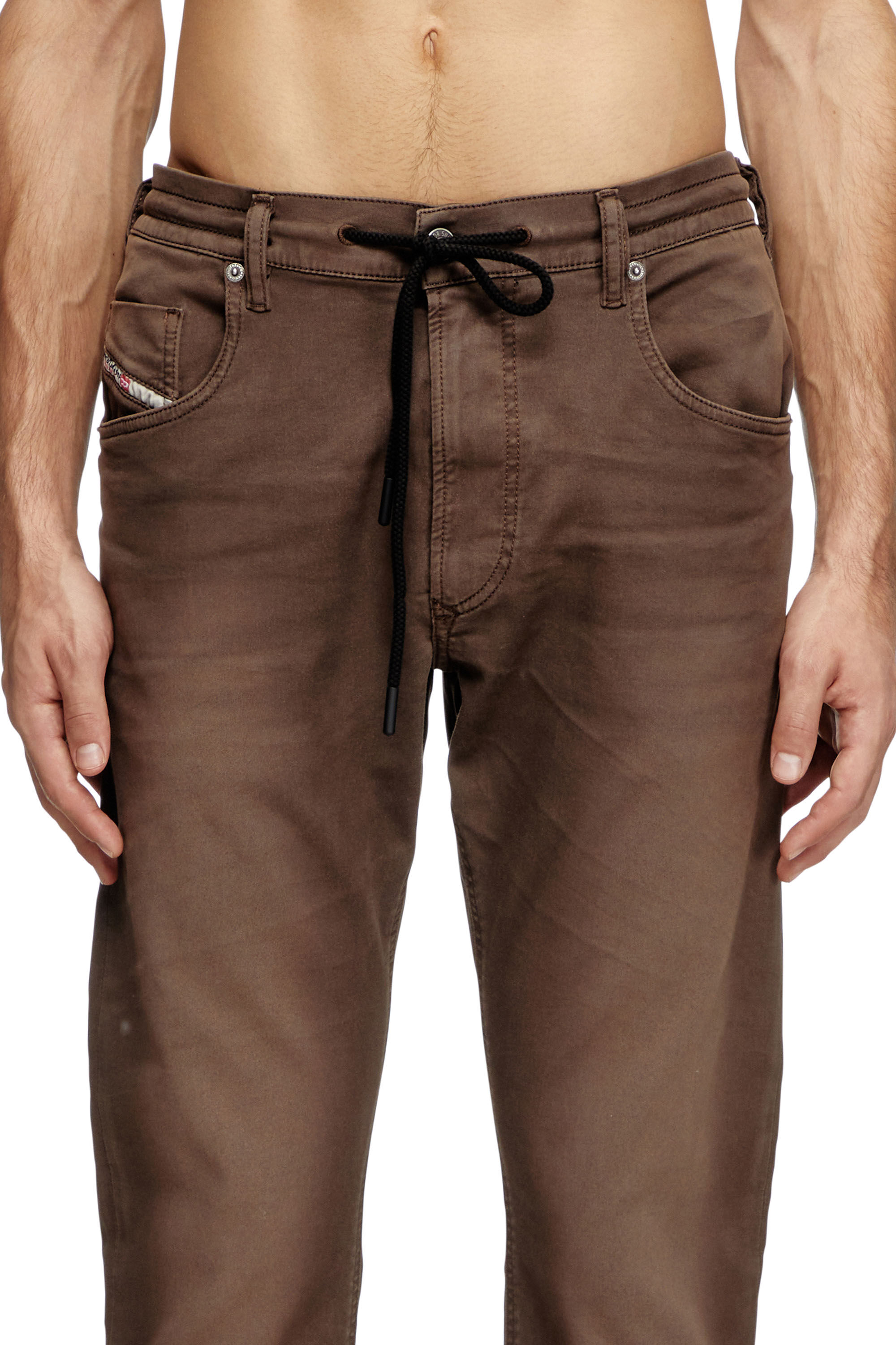 パンツ diesel brown skinny coating Men's Regular Jeans | Brown | Diesel 2032 D-Krooley Joggjeans®