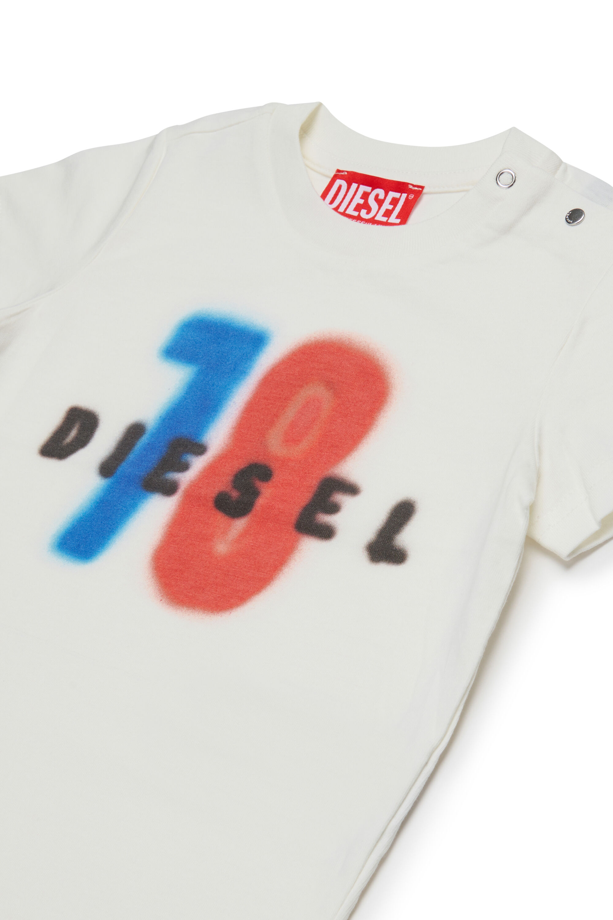 Diesel - TESSIB, Man's Cotton T-shirt with print in White - 3